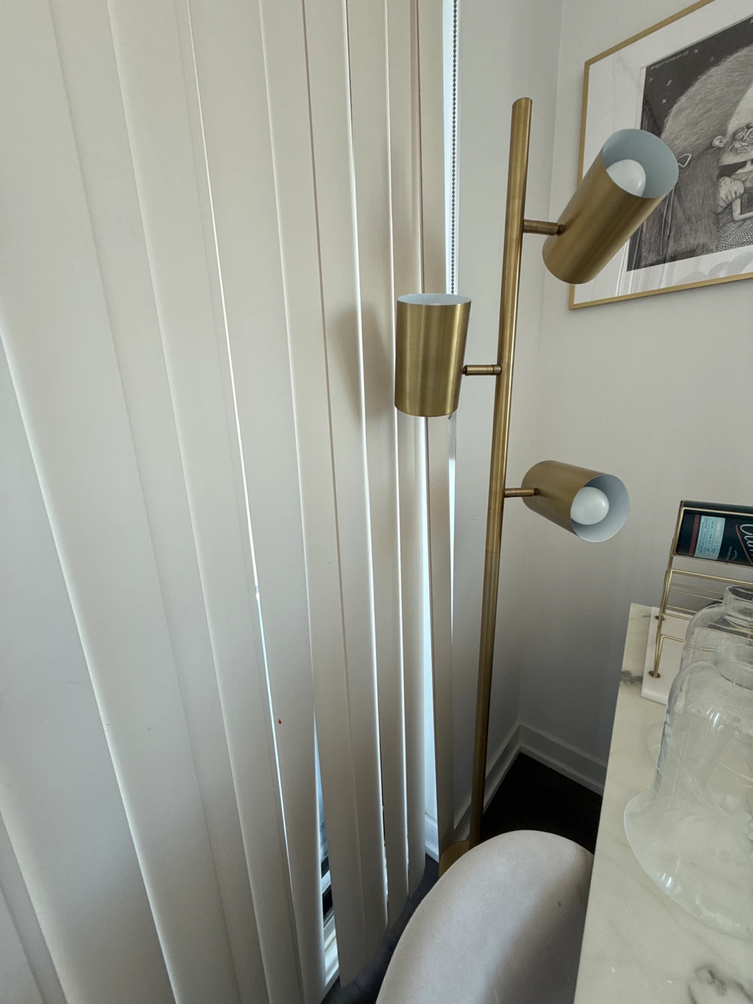 Gold 3-Light Floor Lamp - photo 2