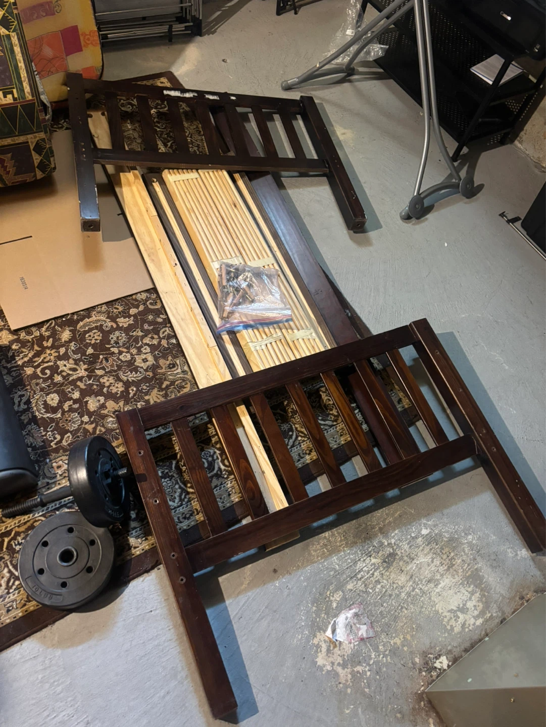 Dark Wood bed frame