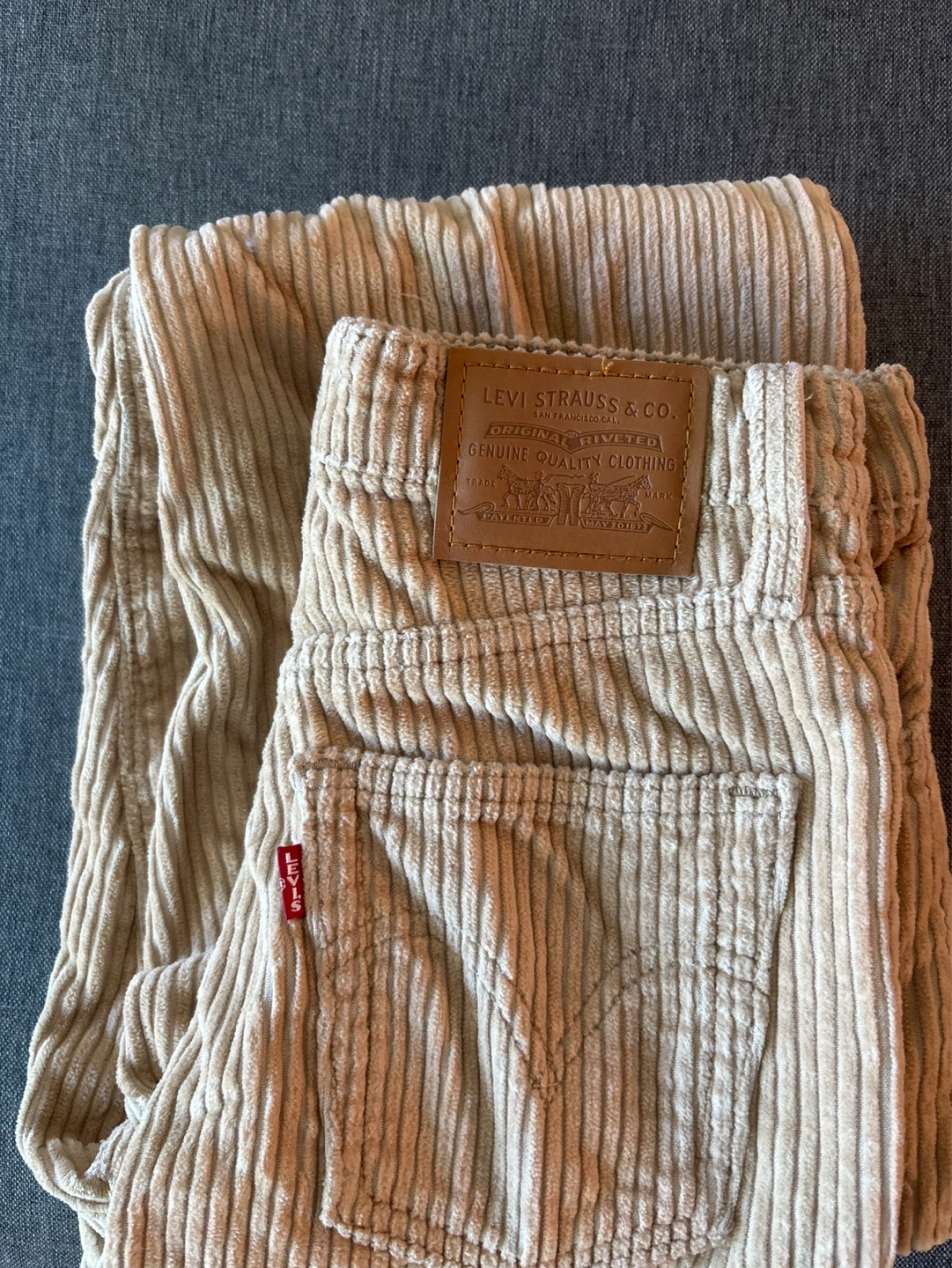 Levi's Beige Corduroy Pants - Size 24 - photo 2