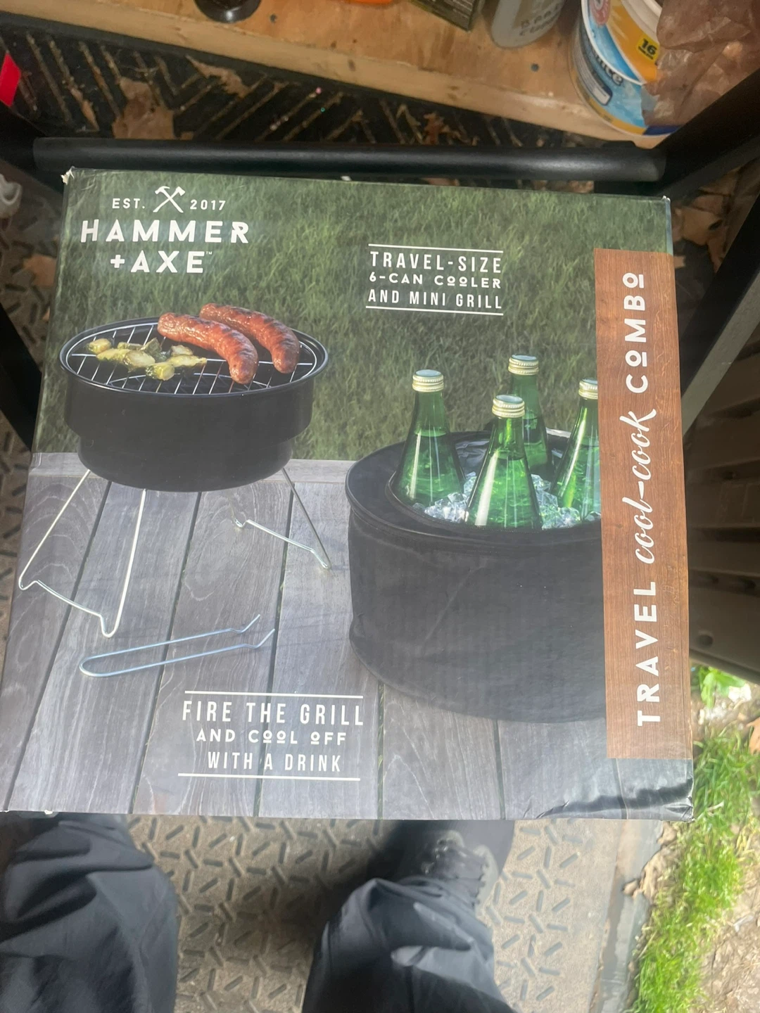 Hammer + Axe Travel Cool-Cook Combo Grill and Cooler
