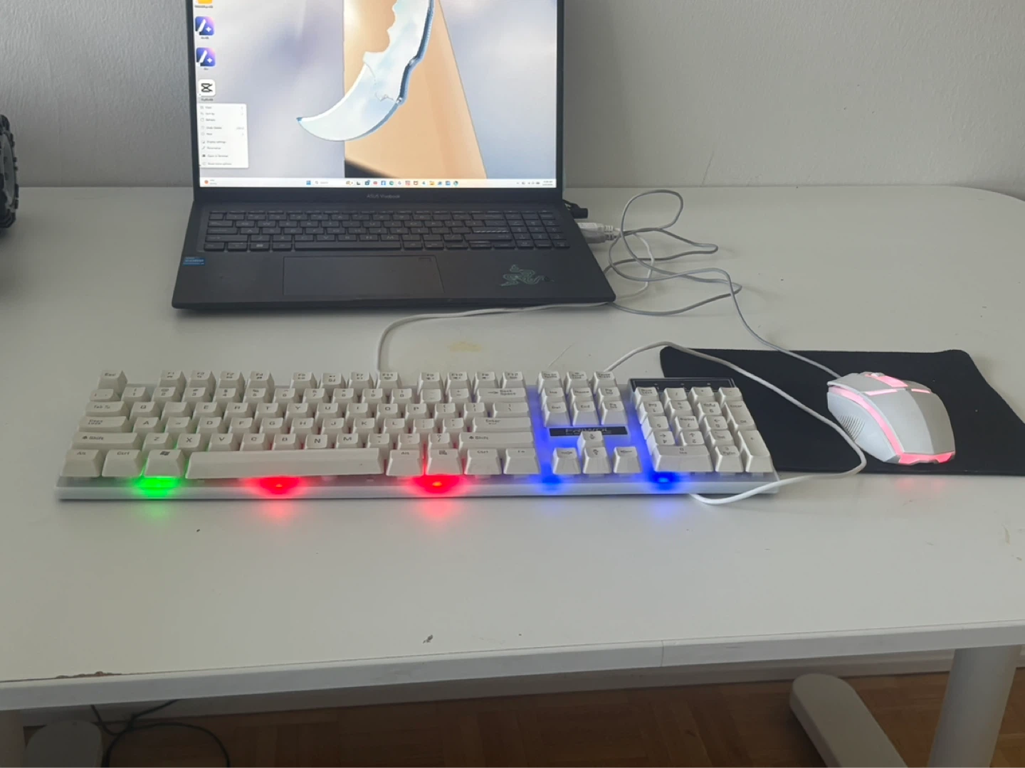 FRiWOL White Keyboard and Mouse with RGB Lighting - photo 5