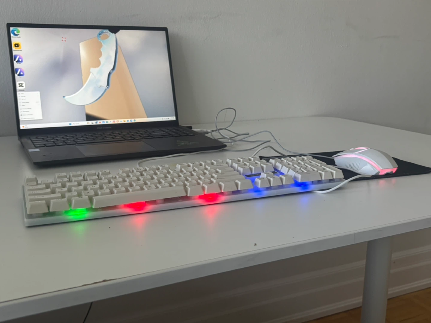 FRiWOL White Keyboard and Mouse with RGB Lighting - photo 4