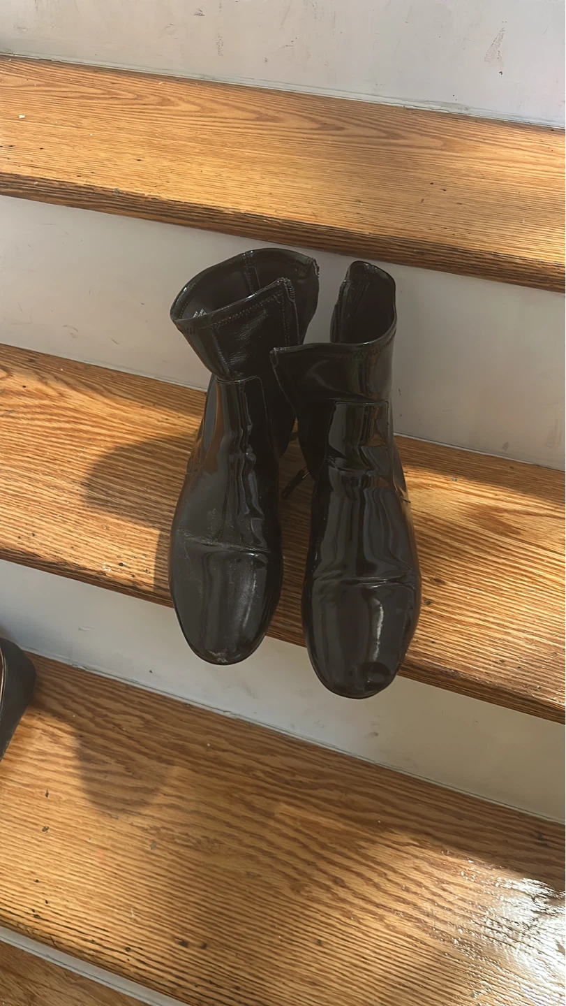Black Patent Ankle Boots