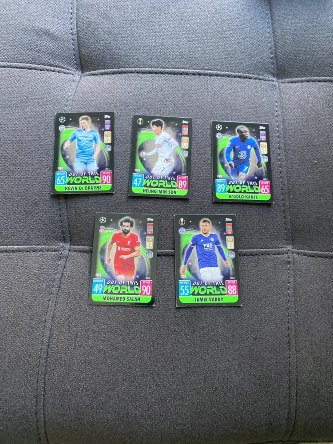 Topps Out Of This World Football Cards - 5 Cards