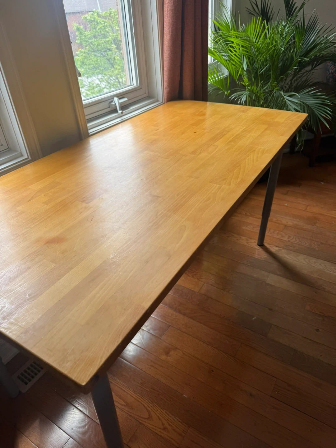 Wooden Table with Metal Legs - desk - photo 3
