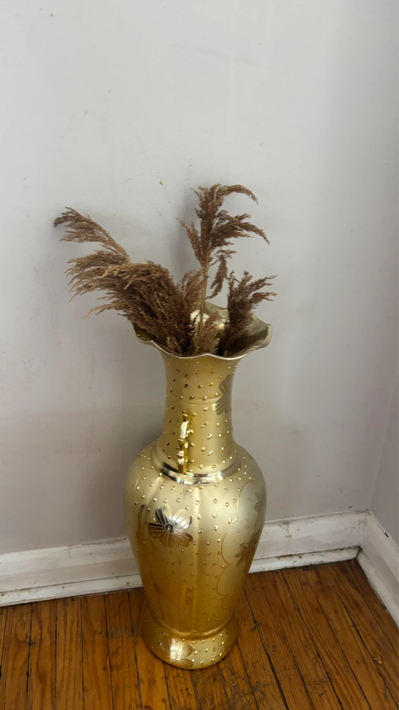 Gold Decorative Vase with Handles