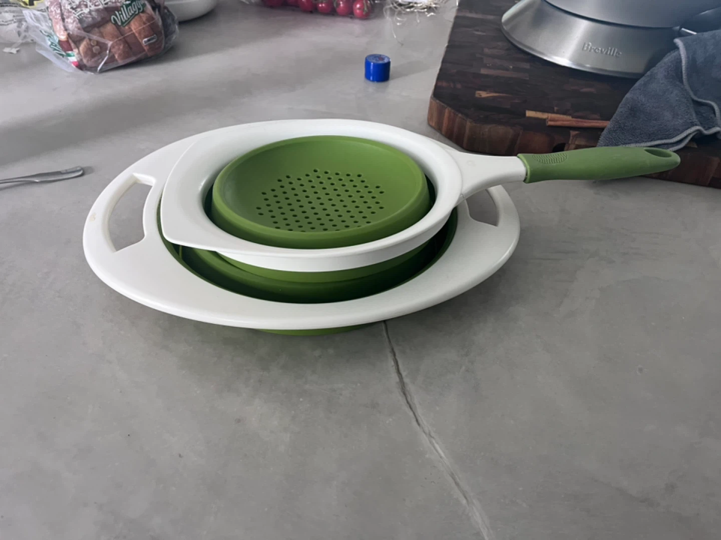 Collapsible Strainer Set - Green & White - photo 2
