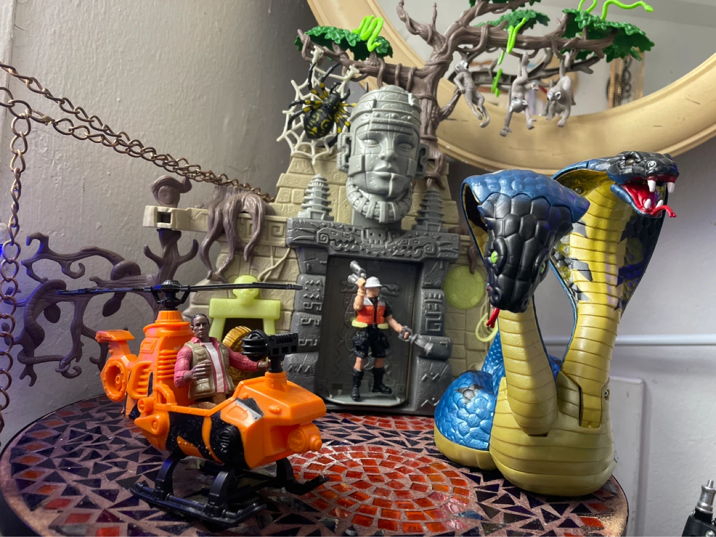 Adventure Toy Playset with Helicopter and Snake