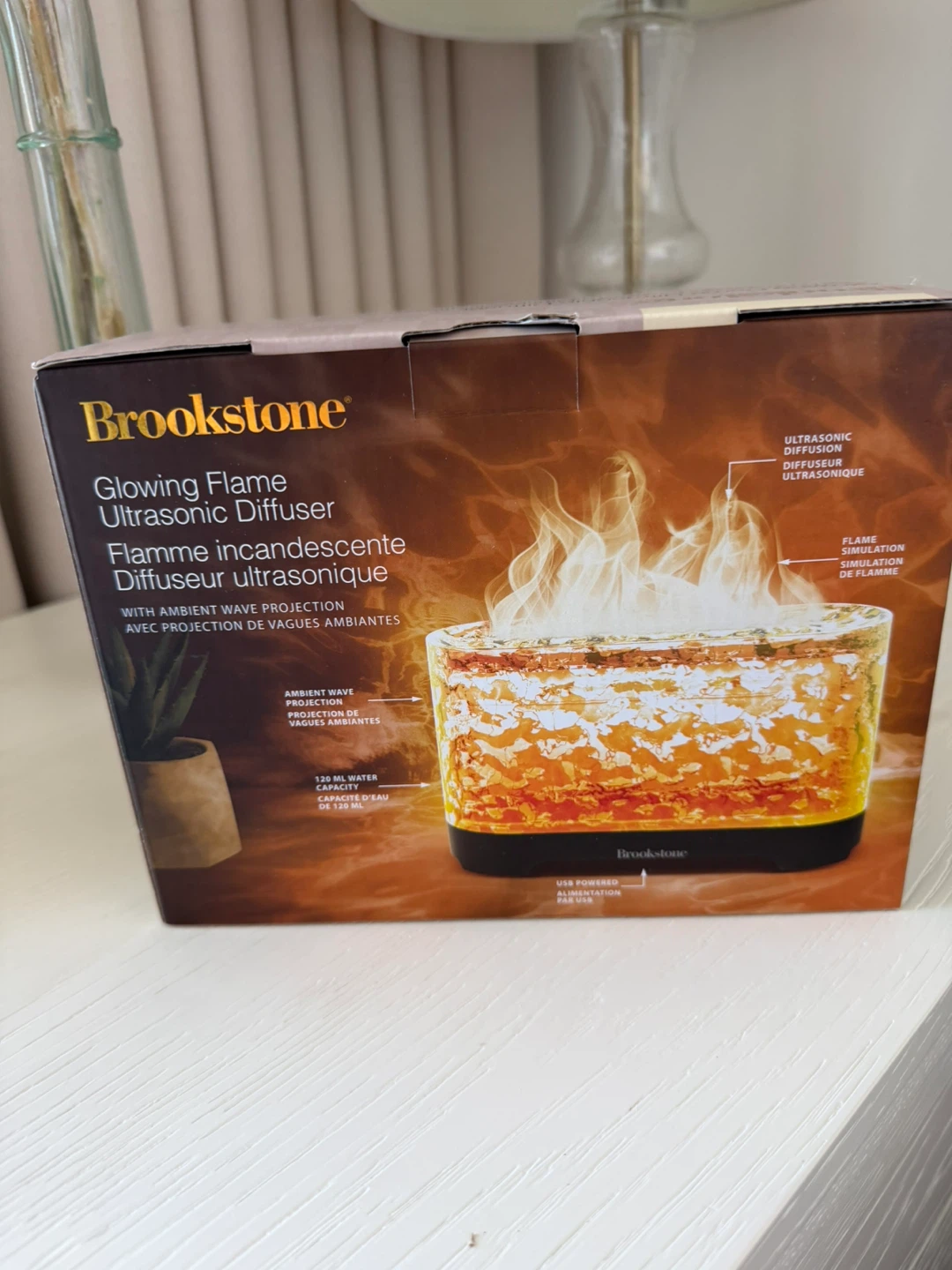 Brookstone Glowing Flame Ultrasonic Diffuser - photo 2