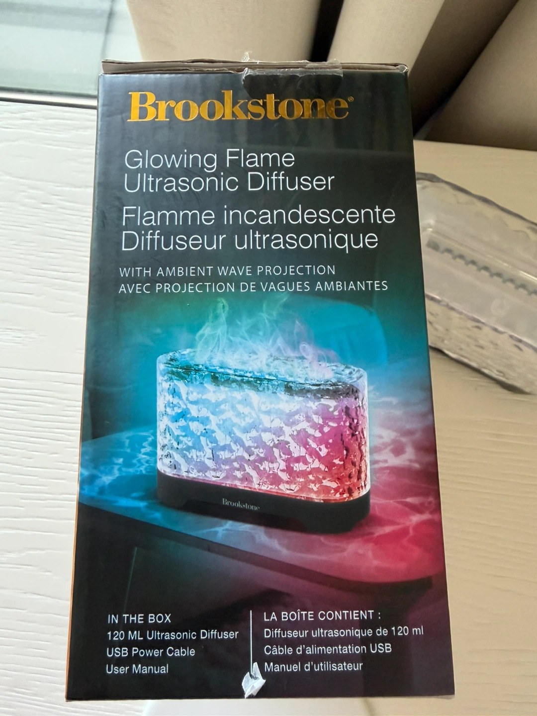 Brookstone Glowing Flame Ultrasonic Diffuser