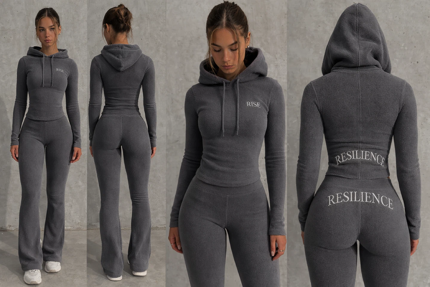 RISE Activewear Set - Hoodie & Bell Bottom Pants