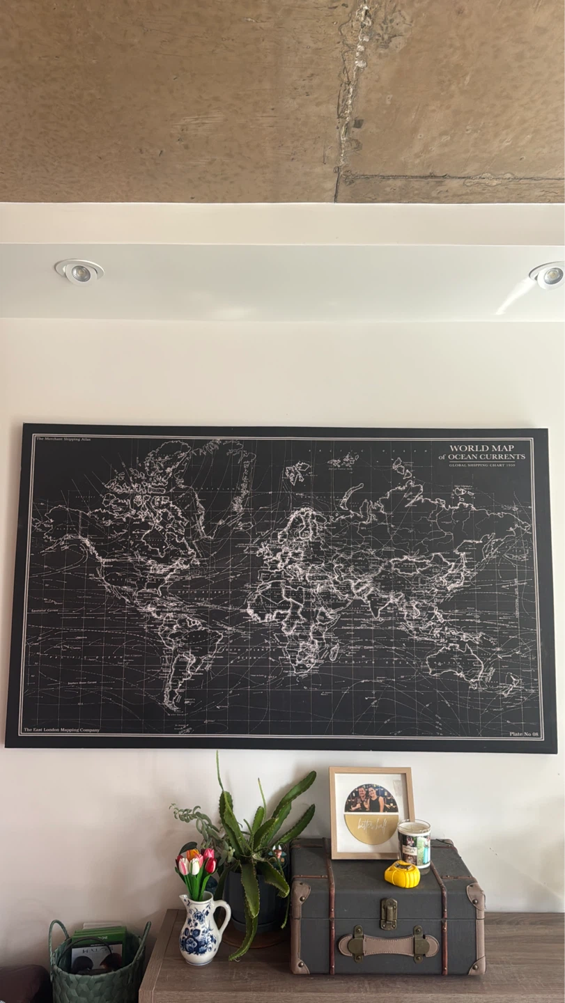 World Map of Ocean Currents – Large Canvas Print (Pickup Only)