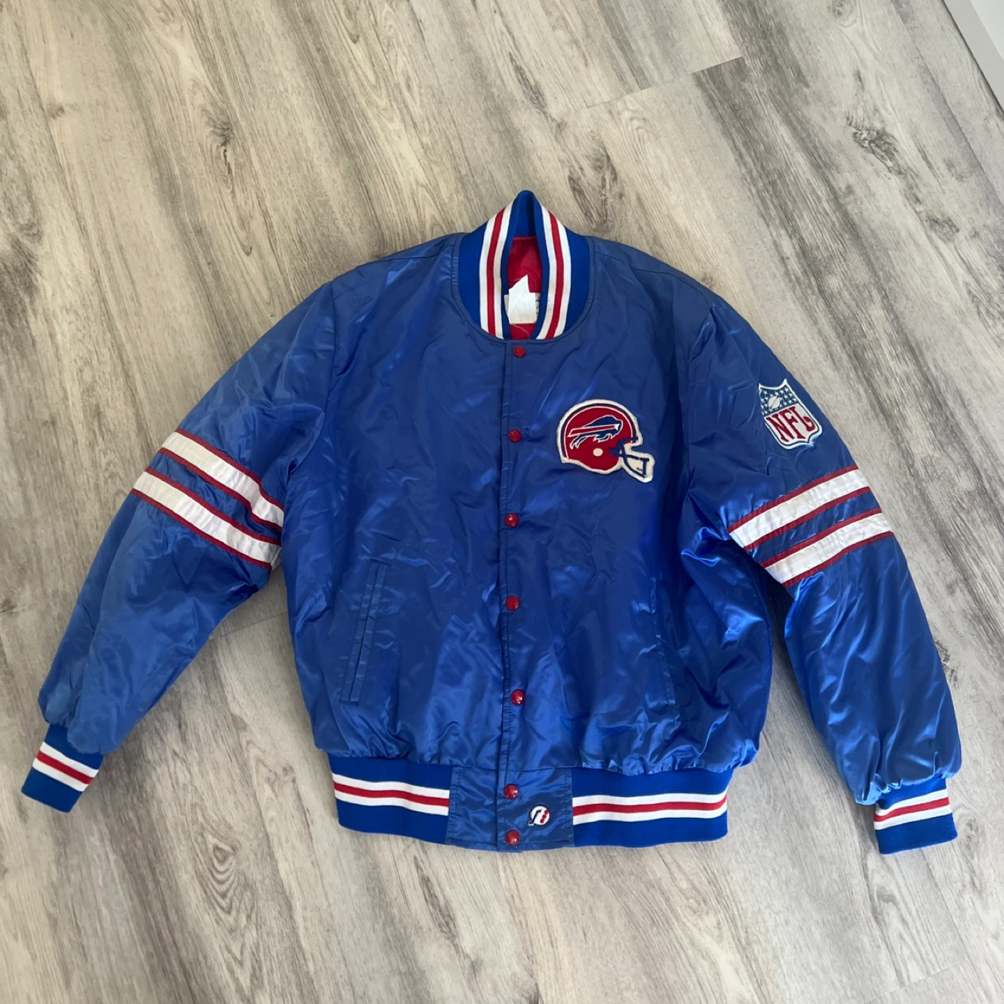 Buffalo Bills NFL Satin Bomber Jacket