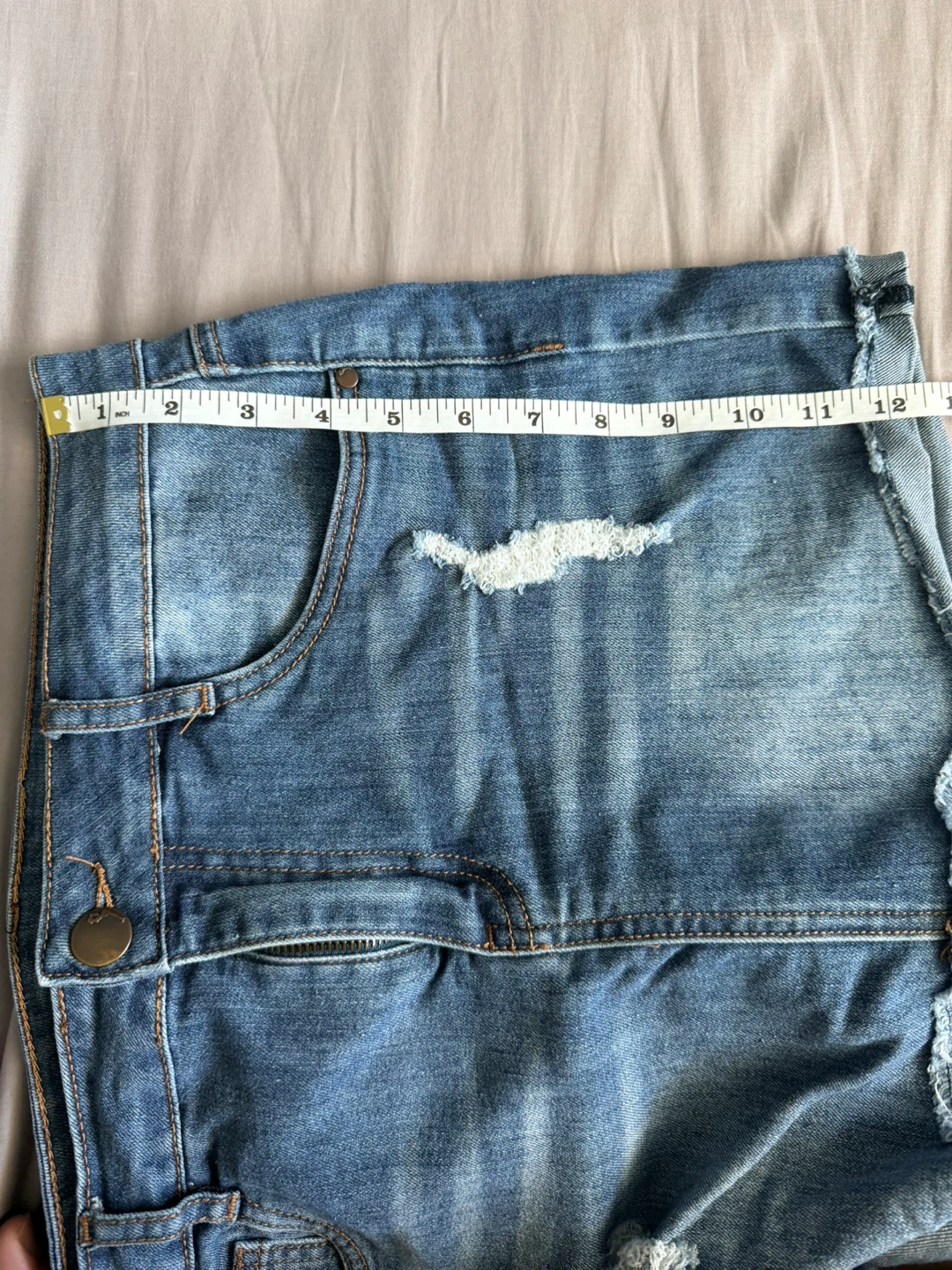 Denim mini skirt - photo 4