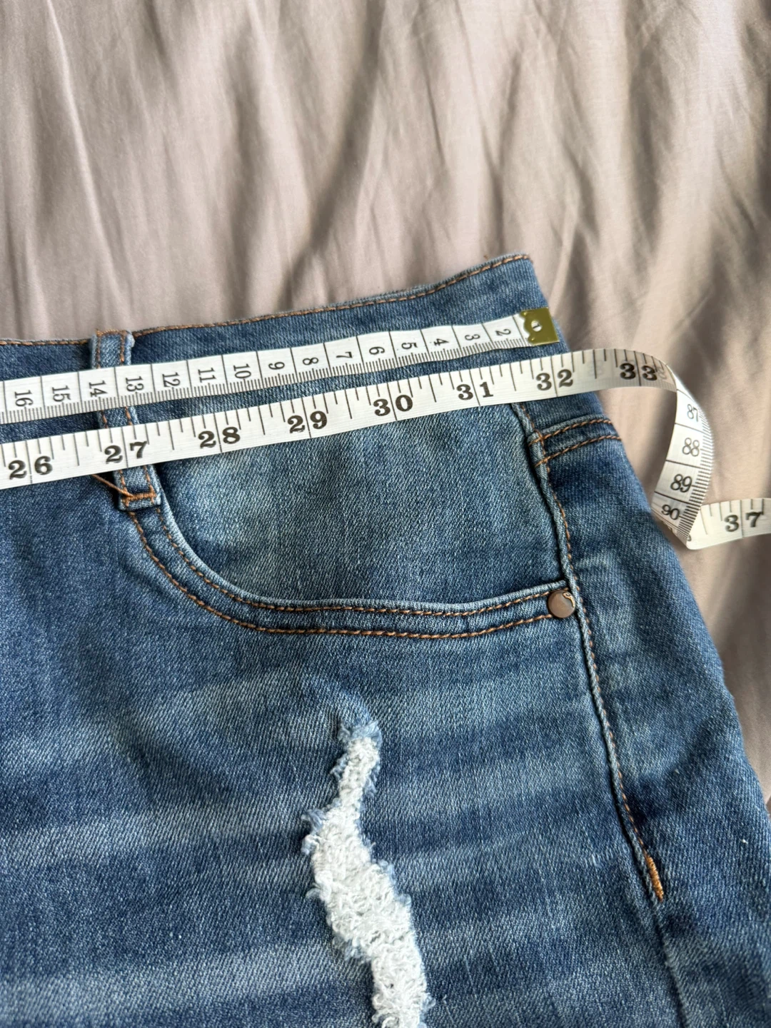 Denim mini skirt - photo 3