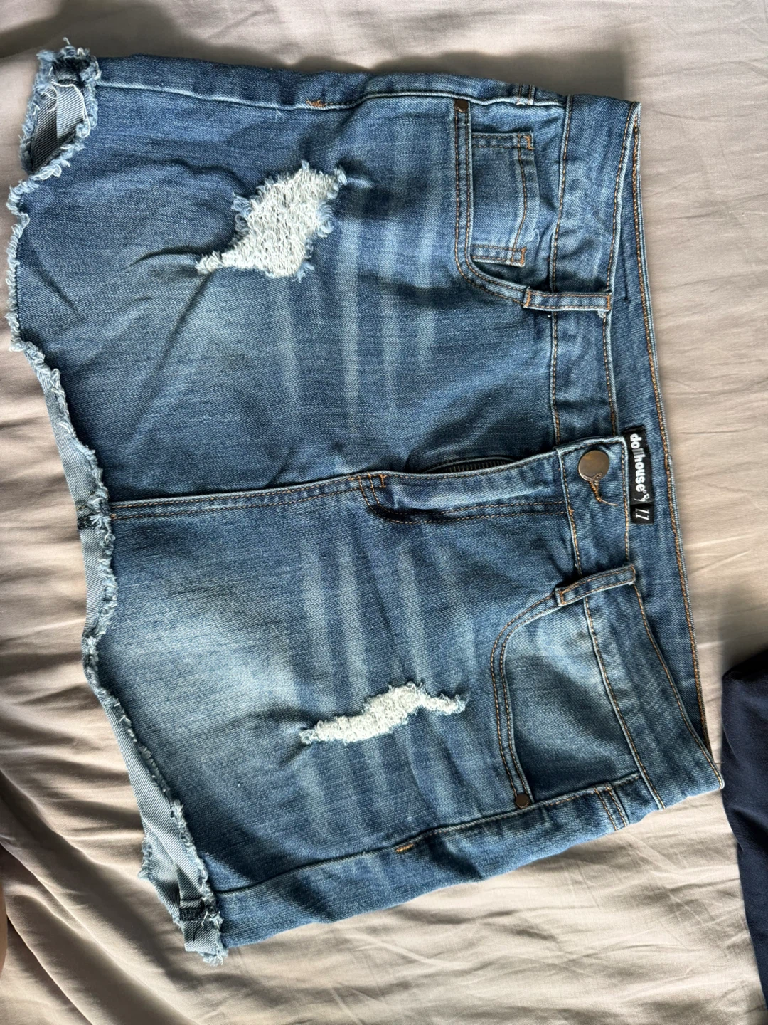 Denim mini skirt