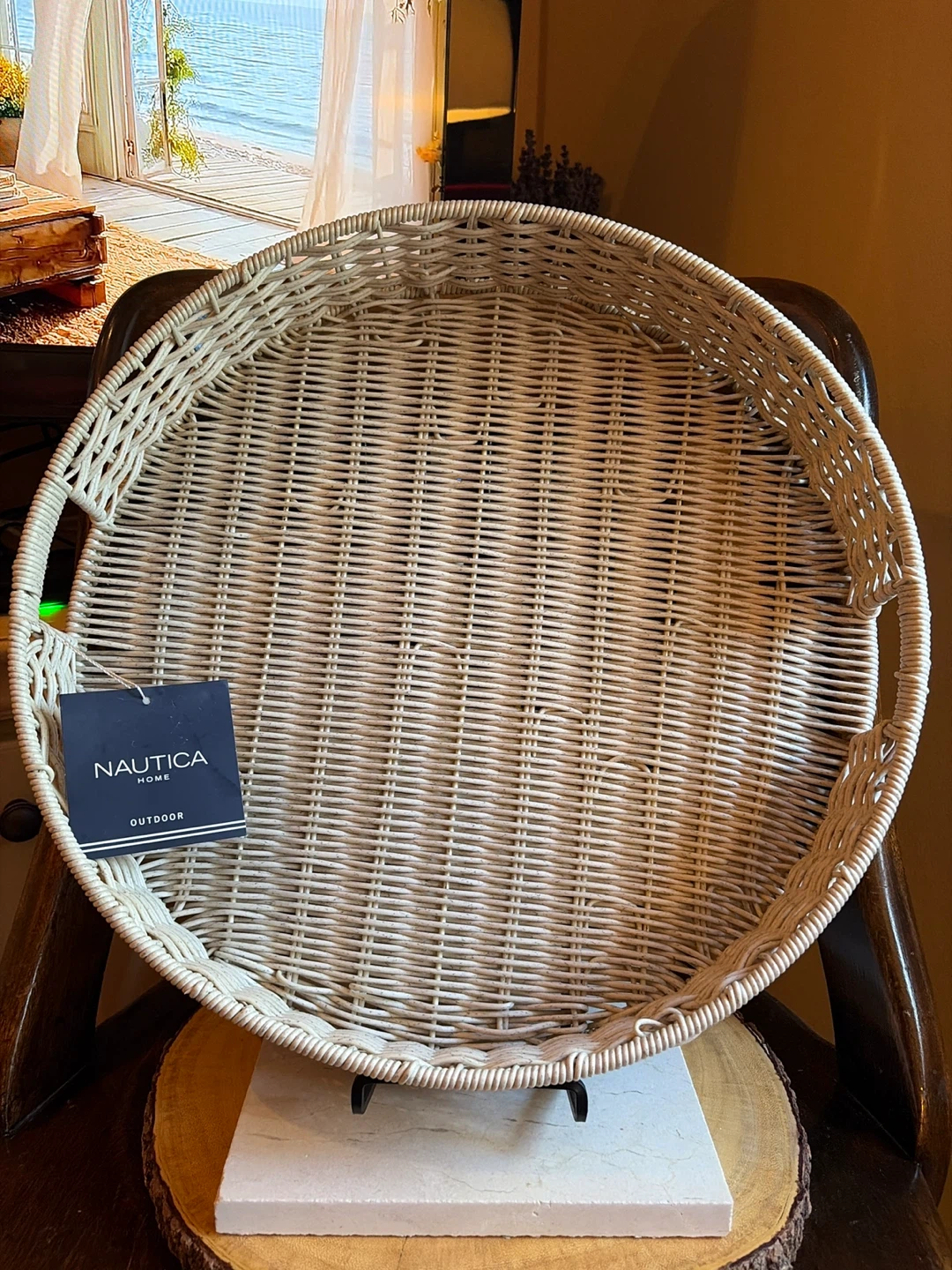 BNWT Nautica Home Outdoor Resin Woven Tray