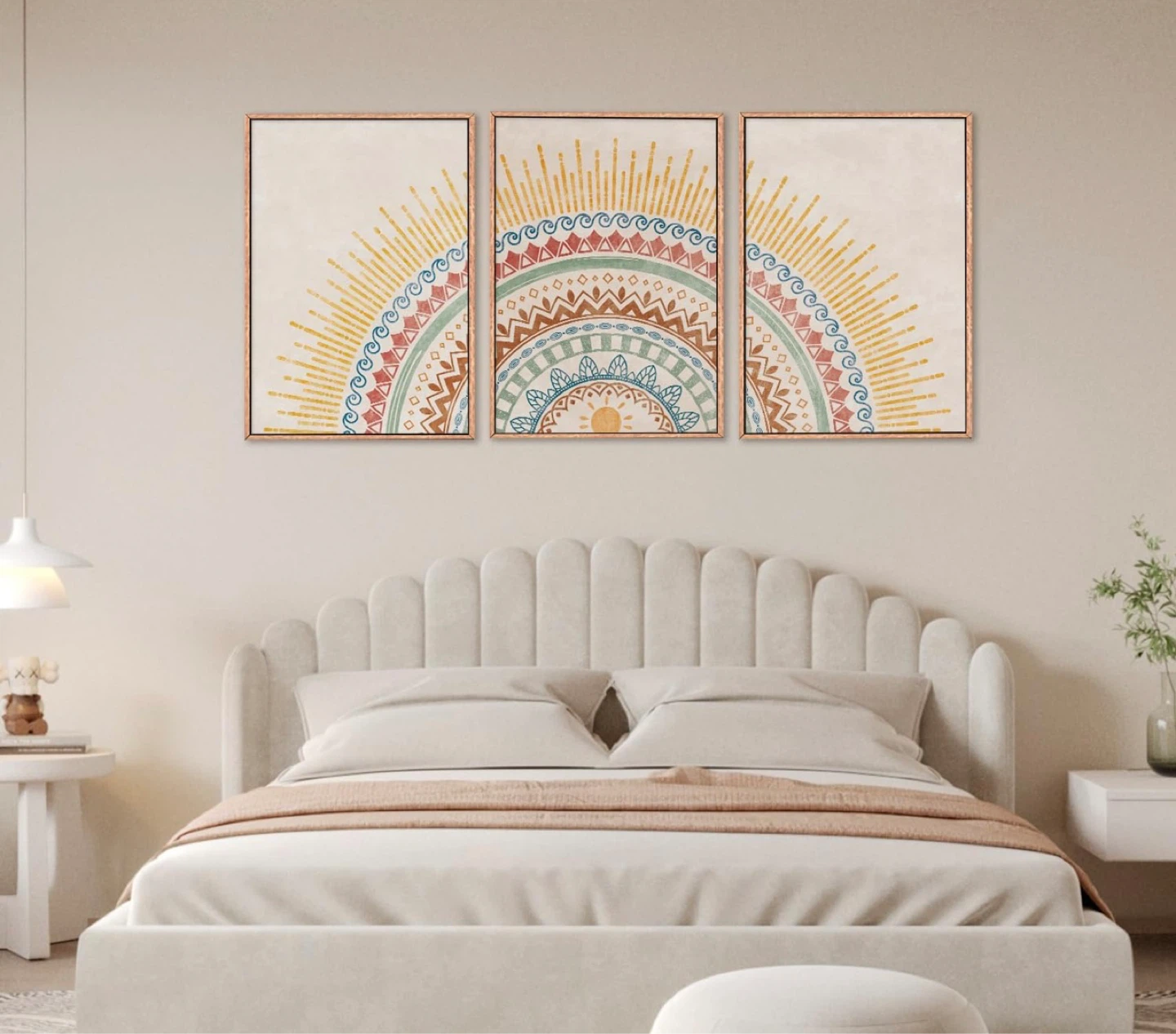 Boho Sun Framed Canvas Wall Art Set - 16"x24" - photo 3