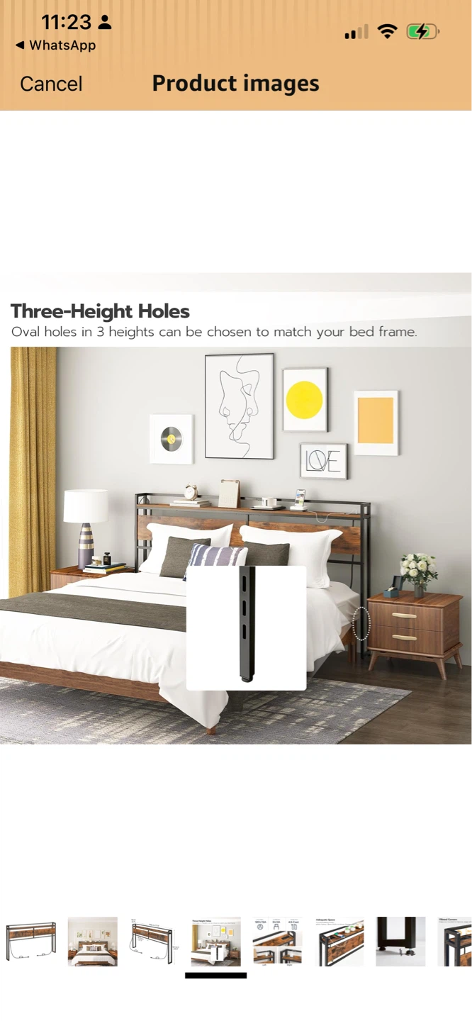 New Rustic King Headboard with Built-in Power Strip & USB Ports - photo 4