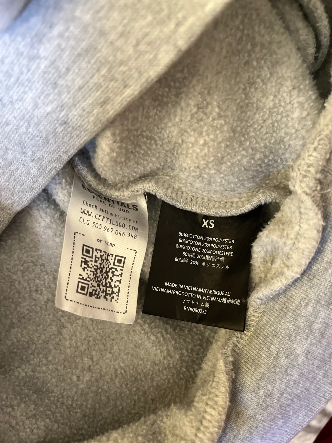 ESSENTIALS Fear of God Grey Hoodie - photo 4