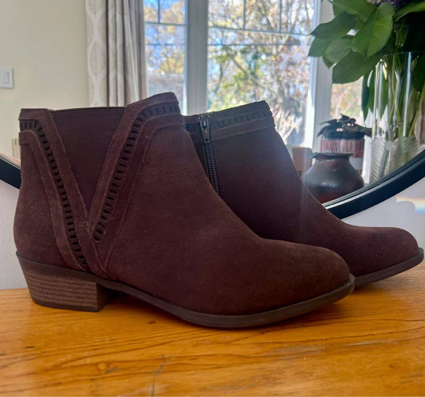 Kensie Women's Brown Suede Ankle Boots Size 9.5