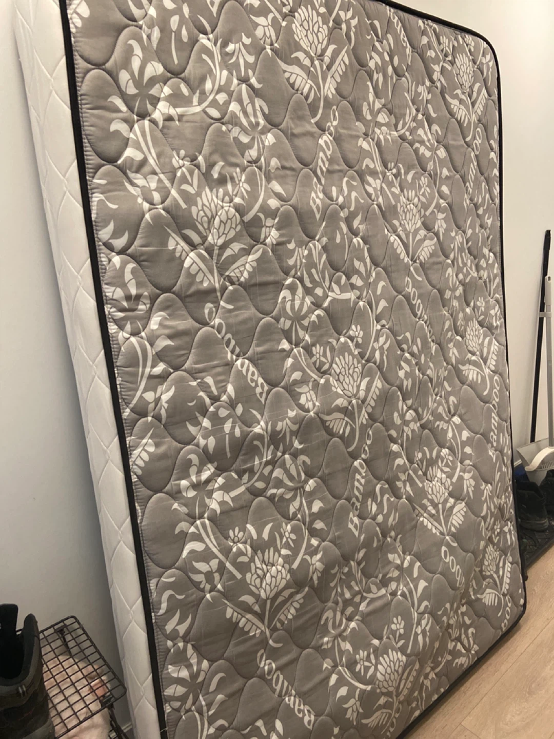Free full sized Mattress with Grey Bamboo Pattern