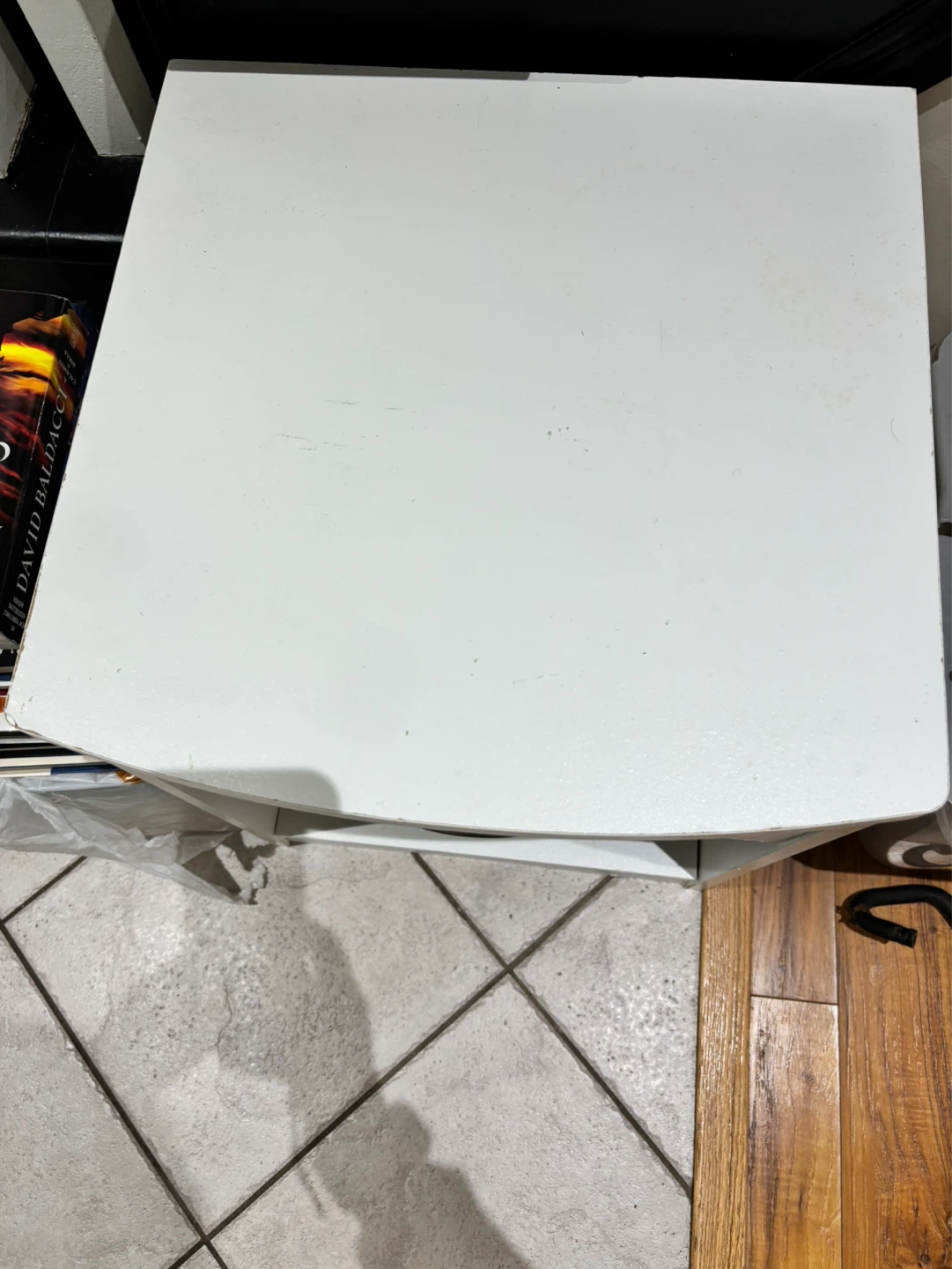 White 1-Drawer Nightstand - photo 4