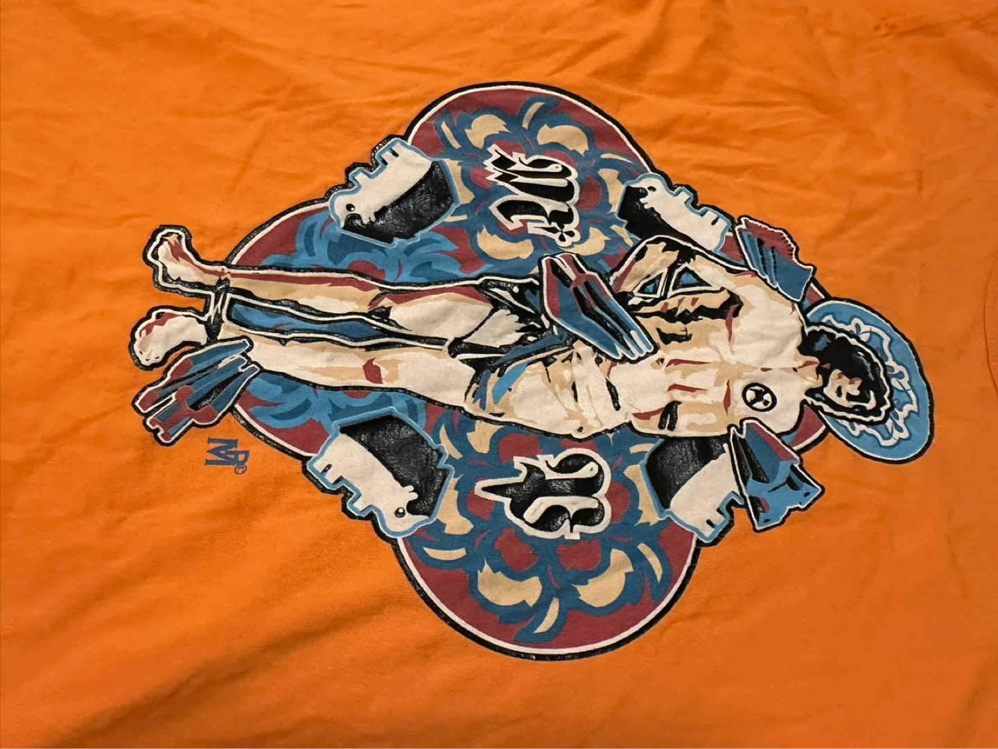Meltin' Pot Orange Long Sleeve T-Shirt Size L