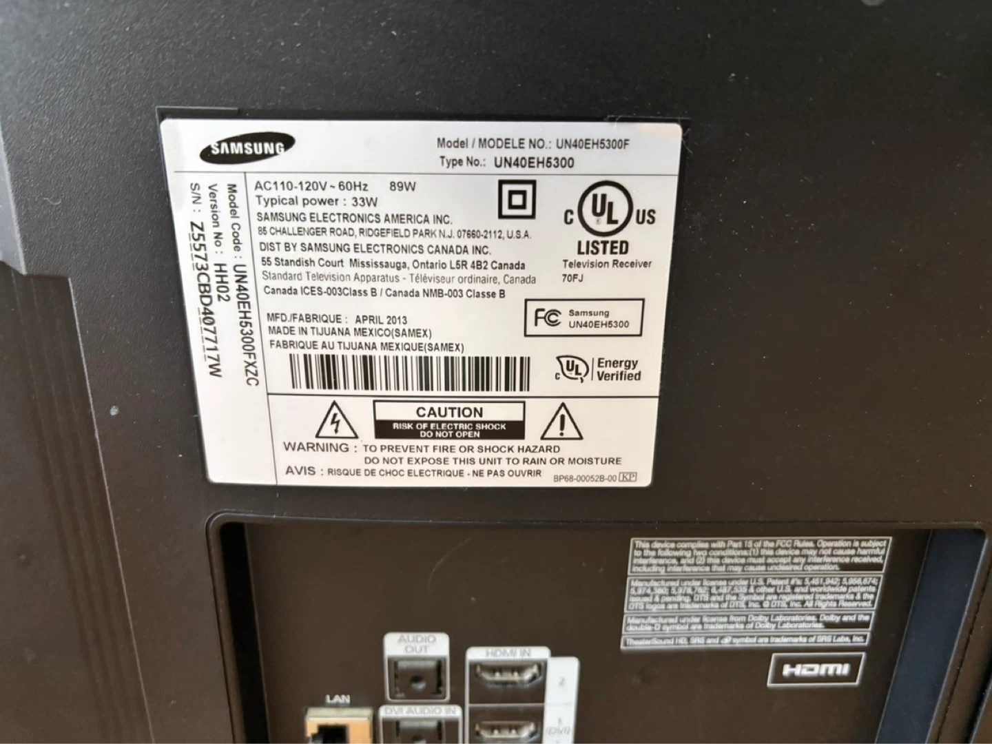 Samsung 40 inch TV UNA0EH6300F - photo 2