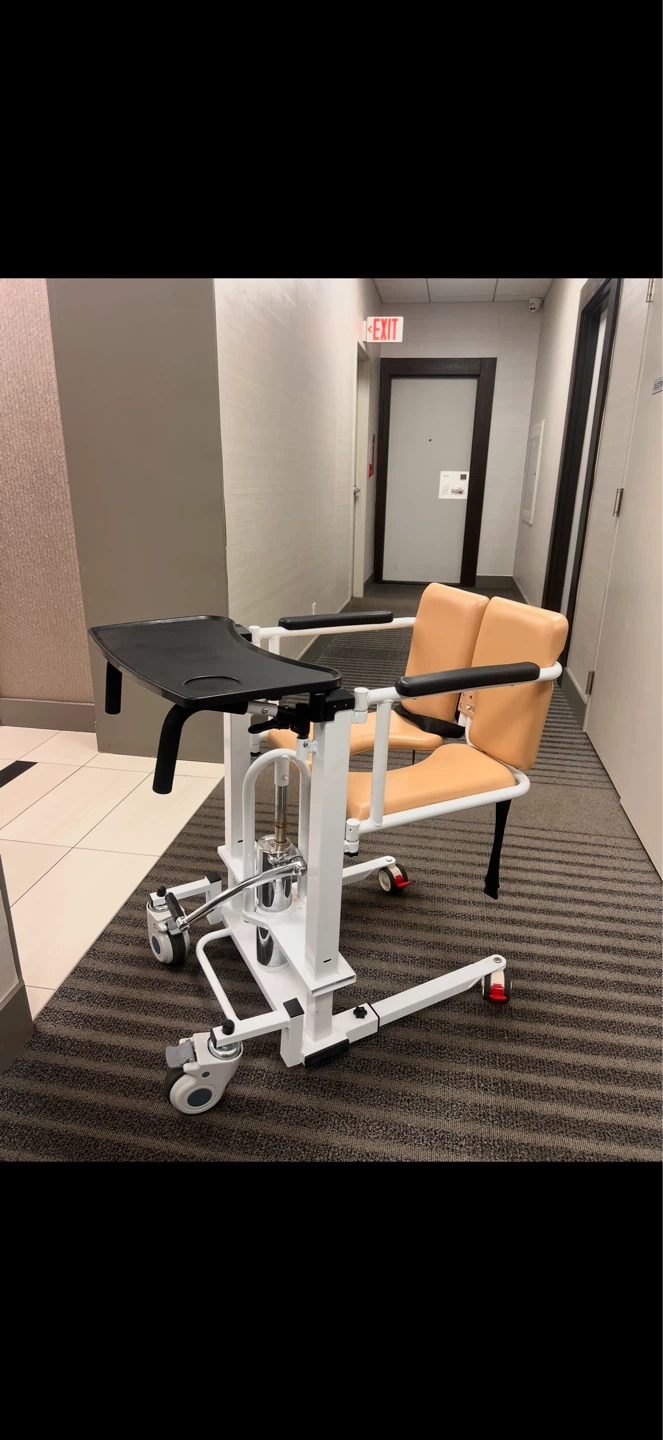 Patient Lift Transfer Aid Chair with Tray - photo 2