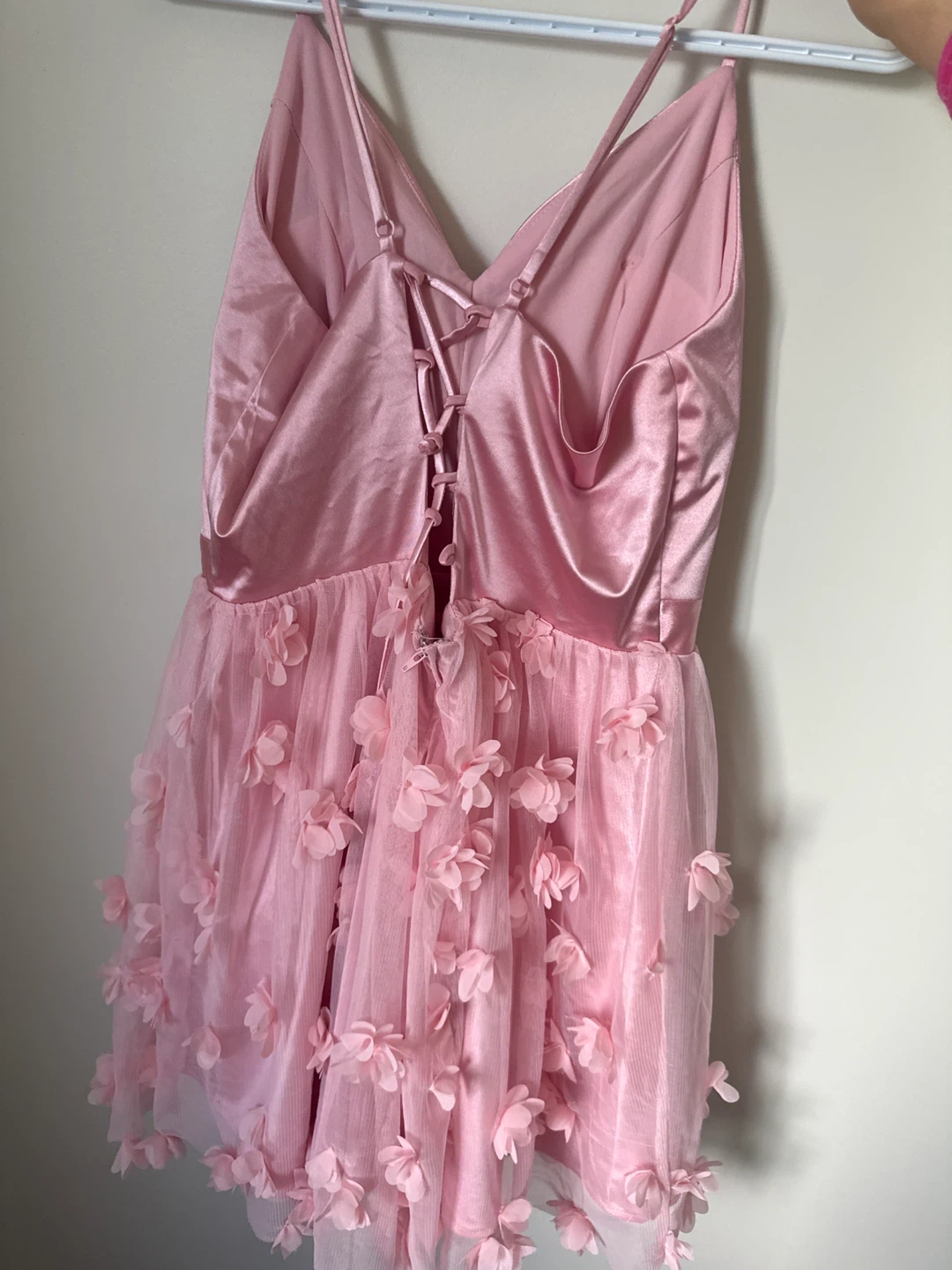 Pink Tulle Dress with 3D Flowers - photo 2
