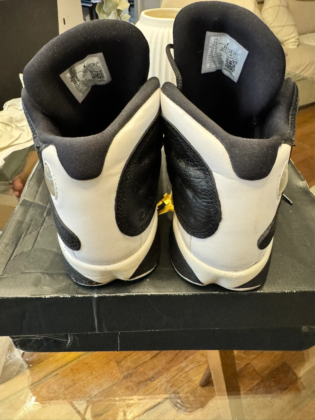 Air Jordan 13 Retro (GS) Black White Red Basketball Shoes US 7Y - photo 3