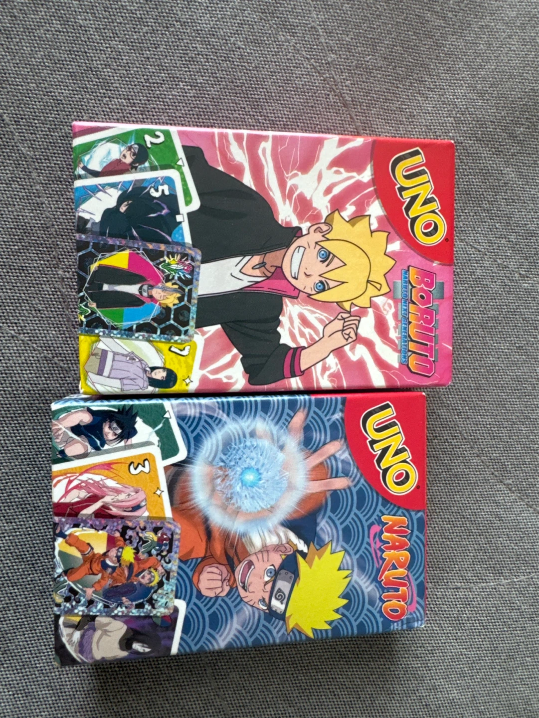 UNO Naruto and Boruto Card Games