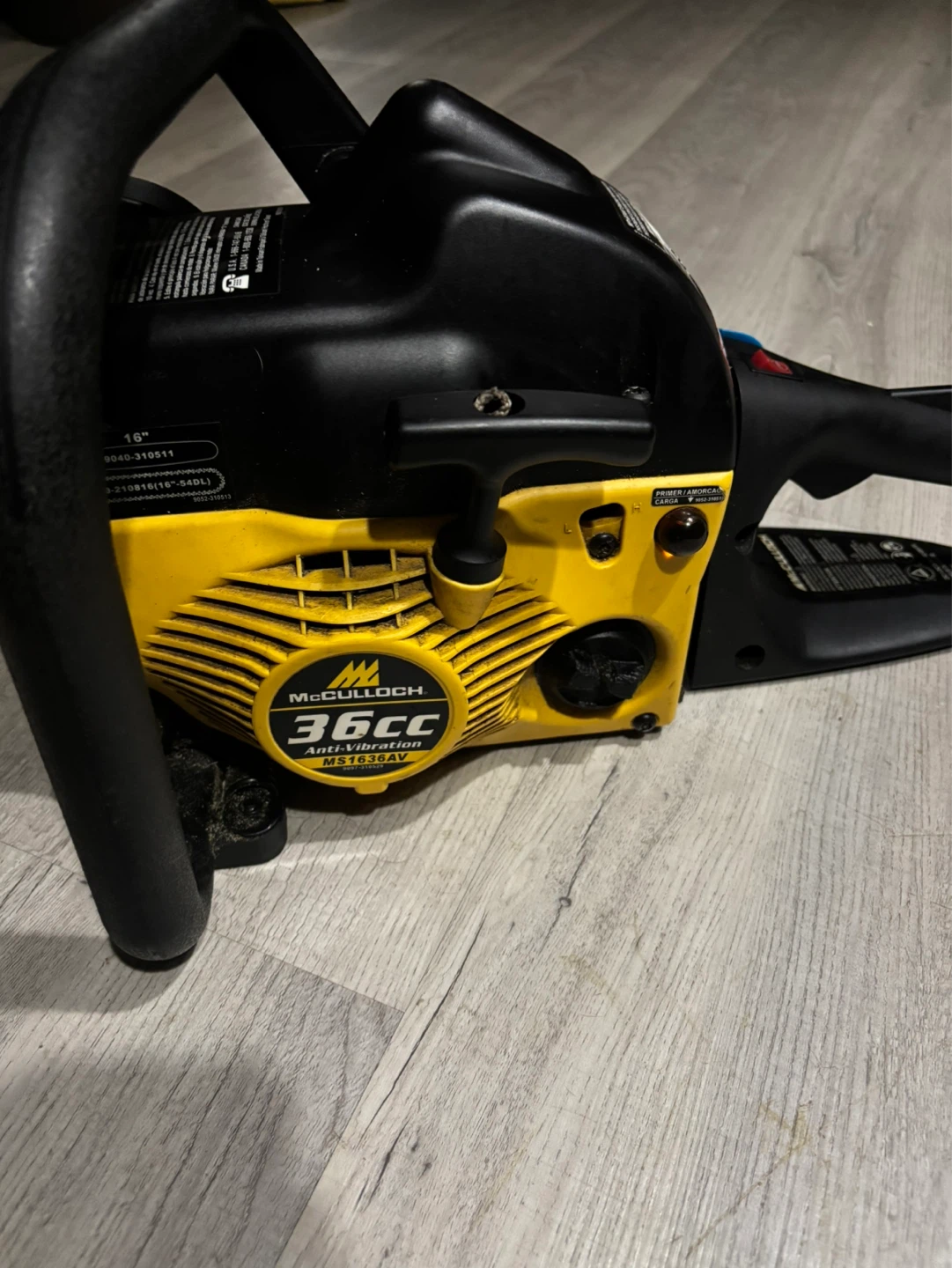 McCulloch 36cc Chainsaw with 16" Bar