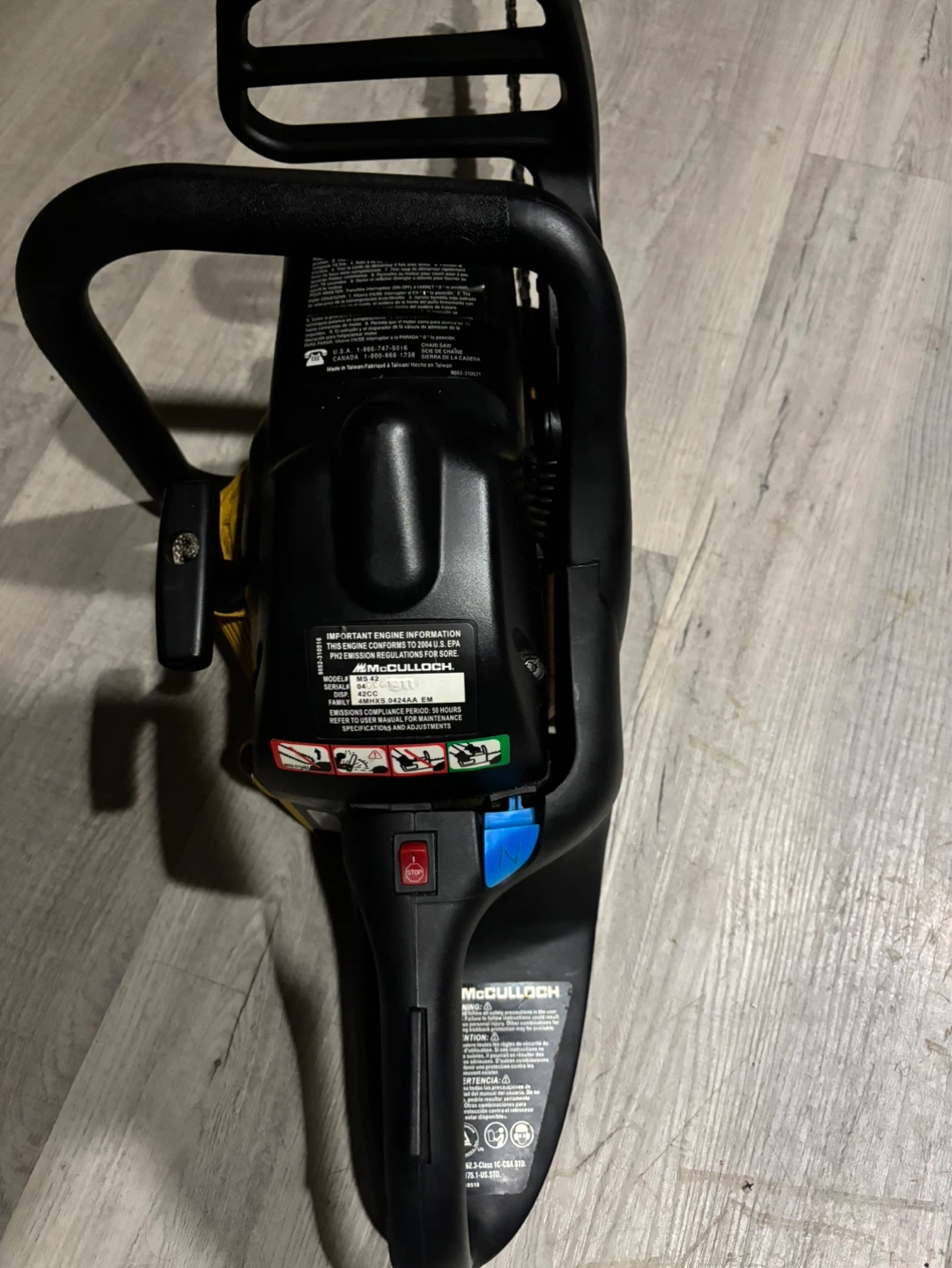 McCulloch 36cc Chainsaw with 16" Bar - photo 3