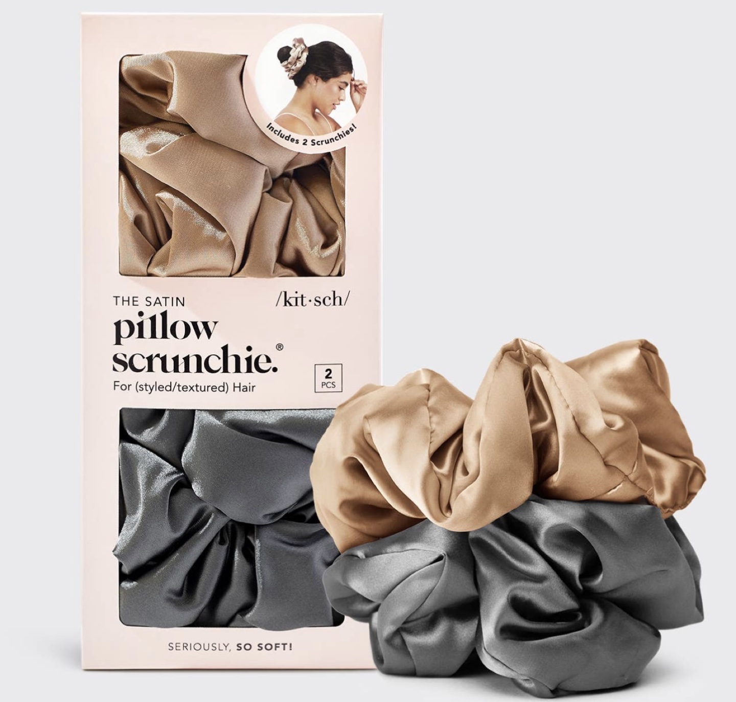 Kitsch The Satin Pillow Scrunchie Set
