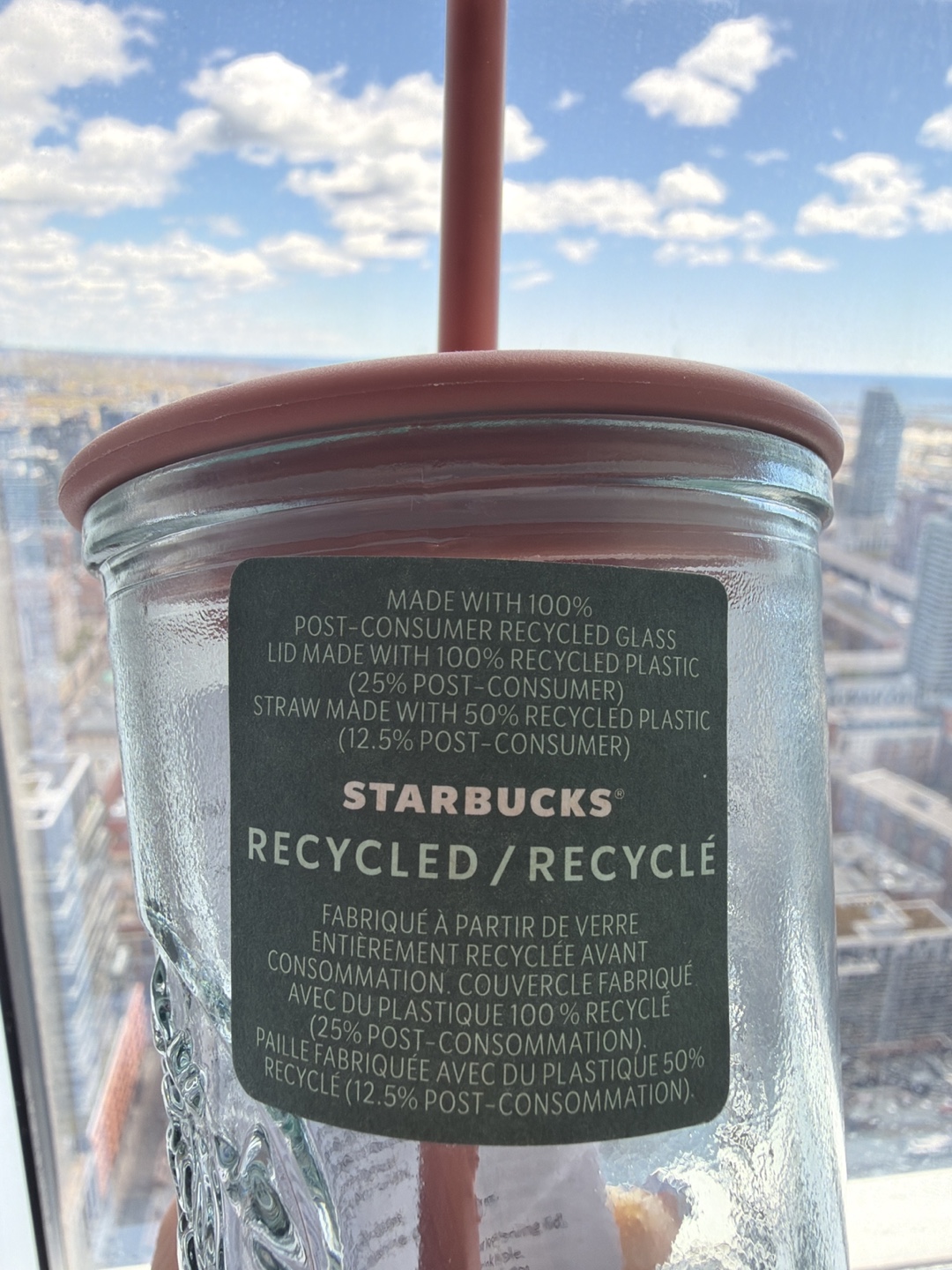 Starbucks Recycled Glass Tumbler with Straw - photo 3