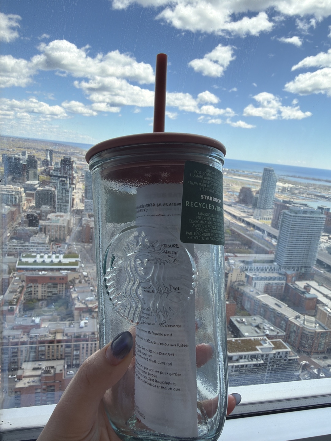 Starbucks Recycled Glass Tumbler with Straw