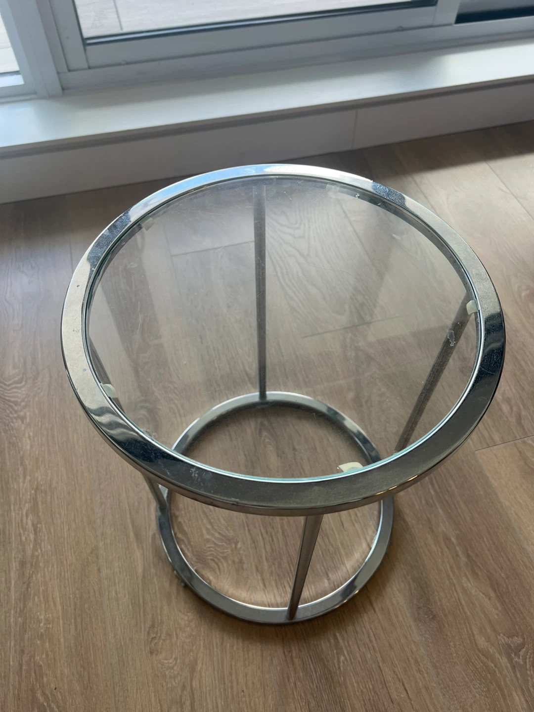 Glass and Chrome Side Table - photo 2