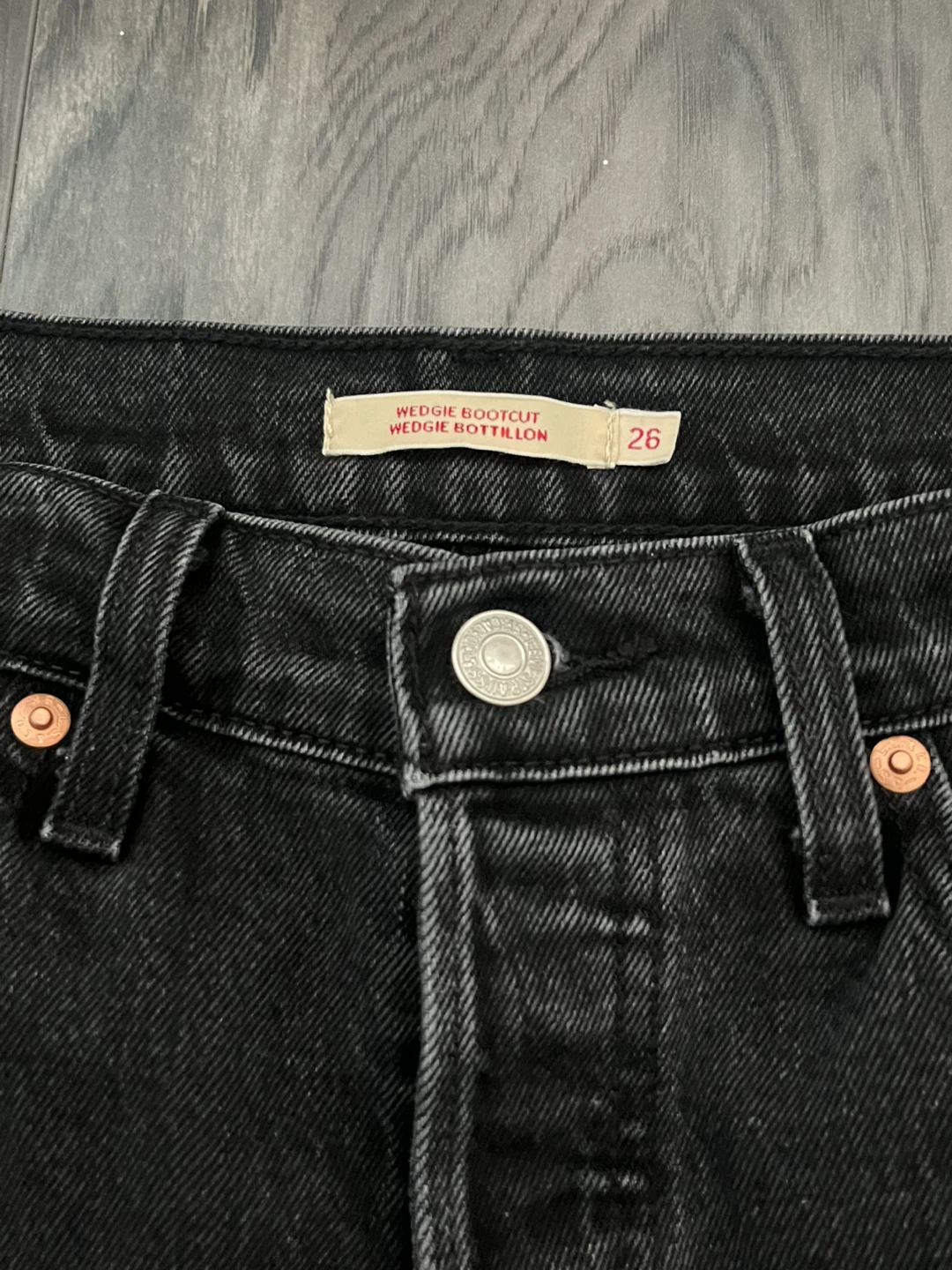 Levi’s Wedgie Bootcut Buttillon Black Denim Jeans | Women - photo 3