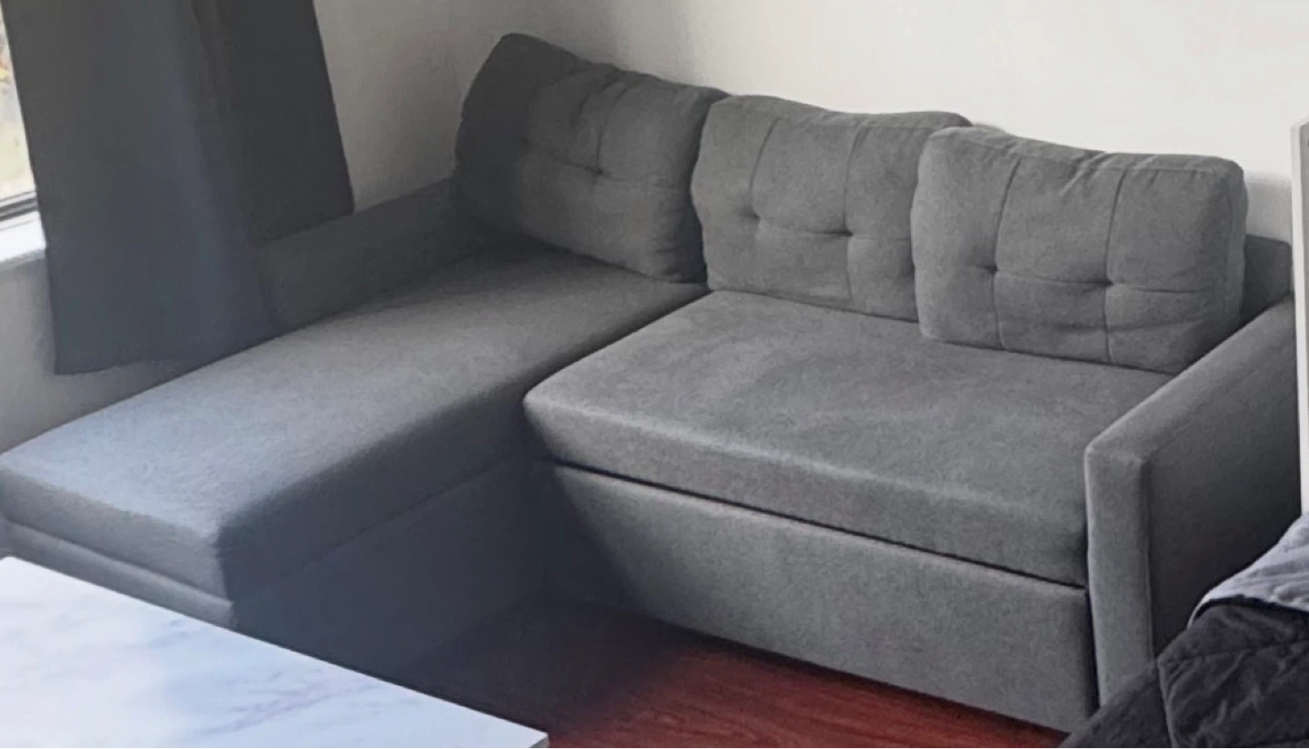 Grey Sectional Sofa with Storage