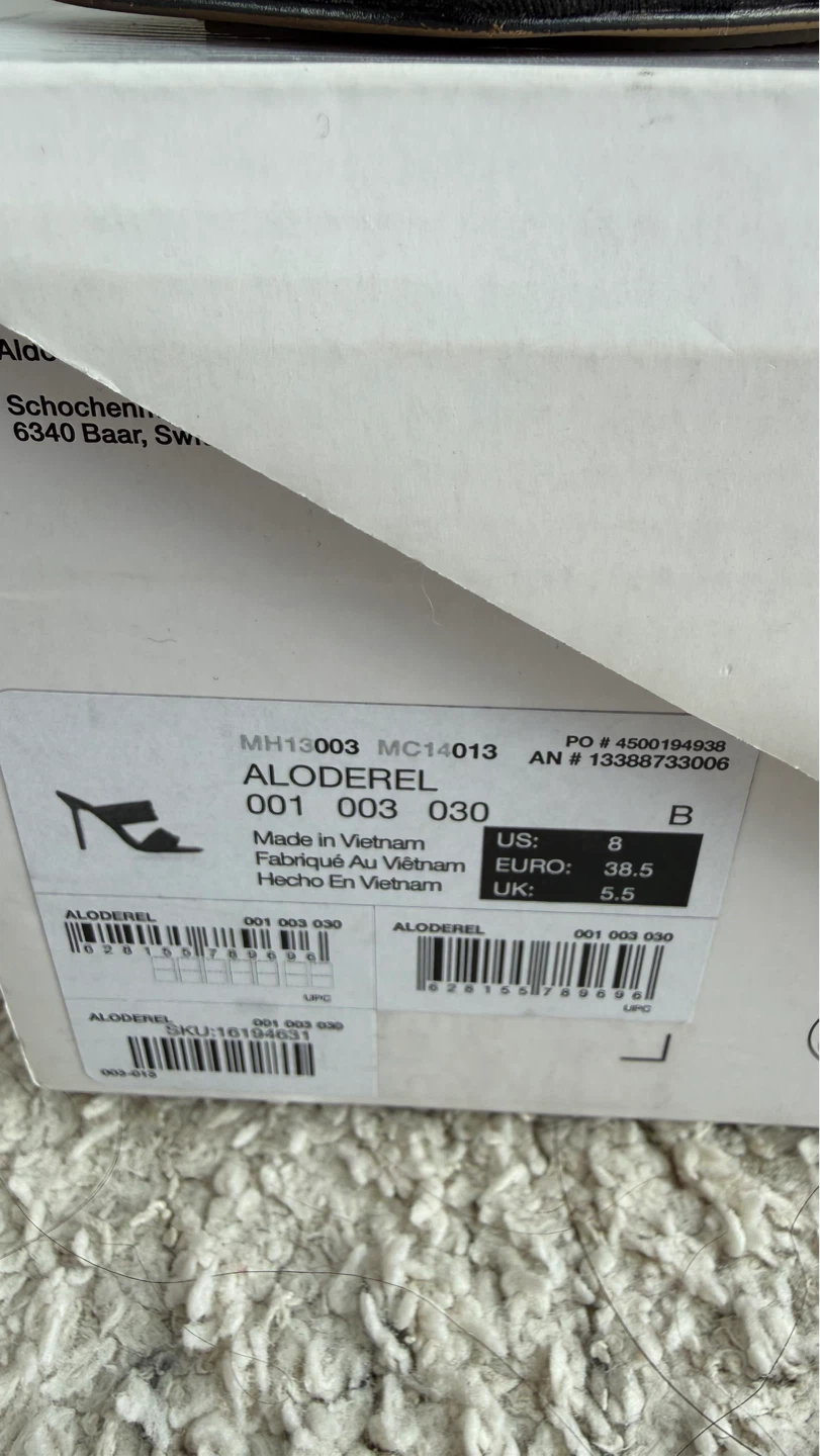 ALDO Black Heeled Mules Size 8 - photo 3