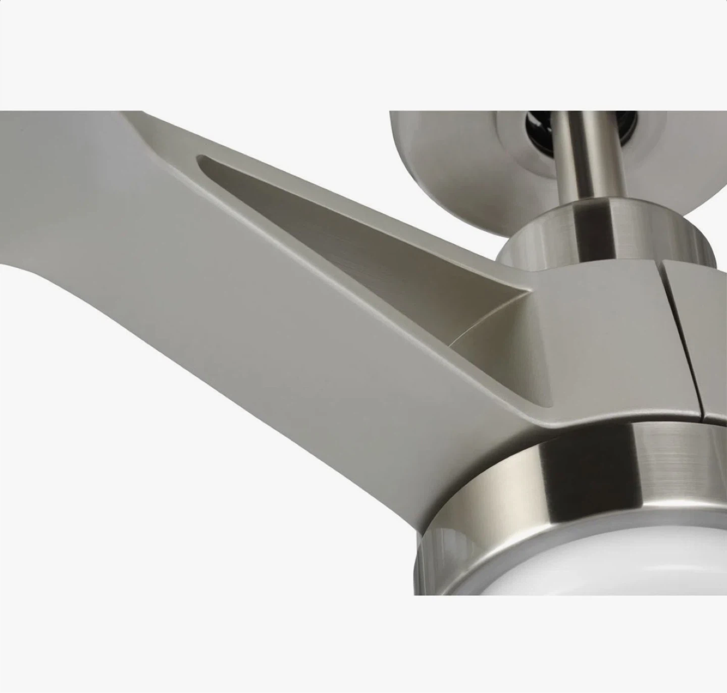 Modern Ceiling Fan with Light - Brushed Nickel Finish - photo 5