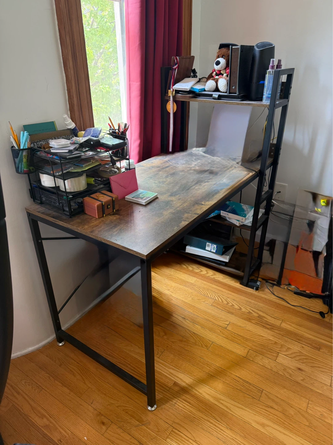 Writing Desk with Shelves - photo 2