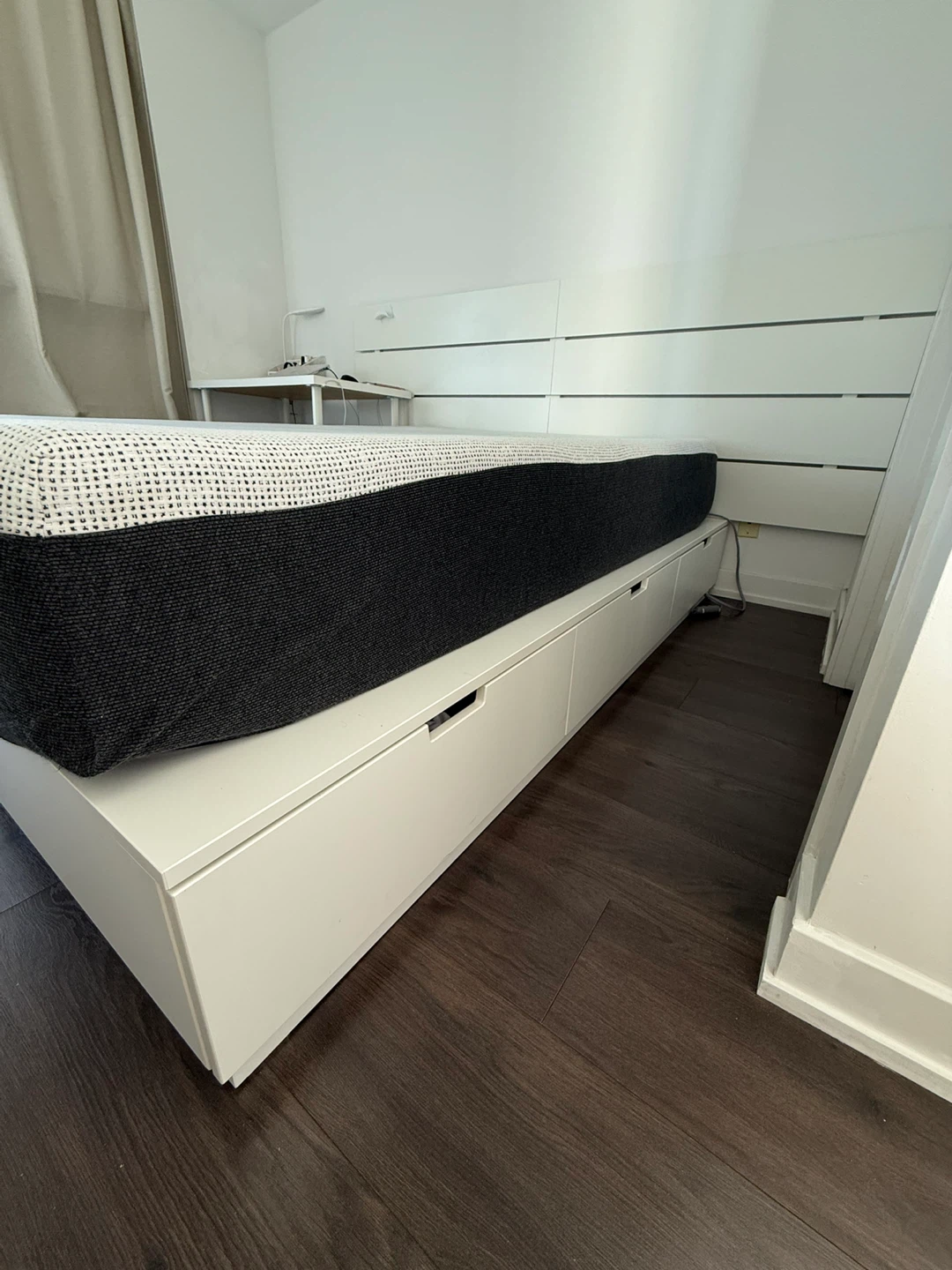 IKEA NORDLI Bed Frame with Storage - White - Queen - photo 4
