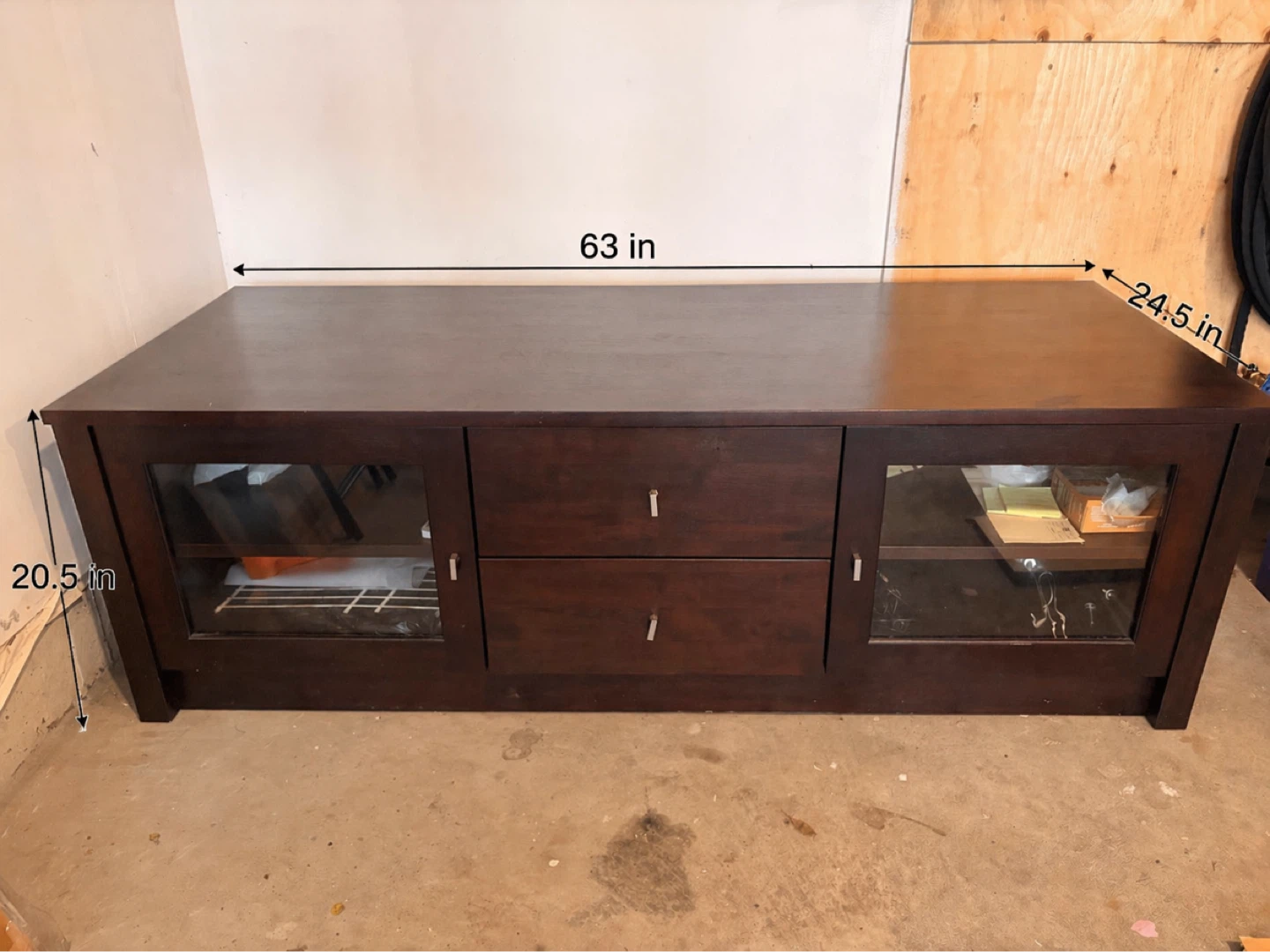 Dark Wood TV Stand