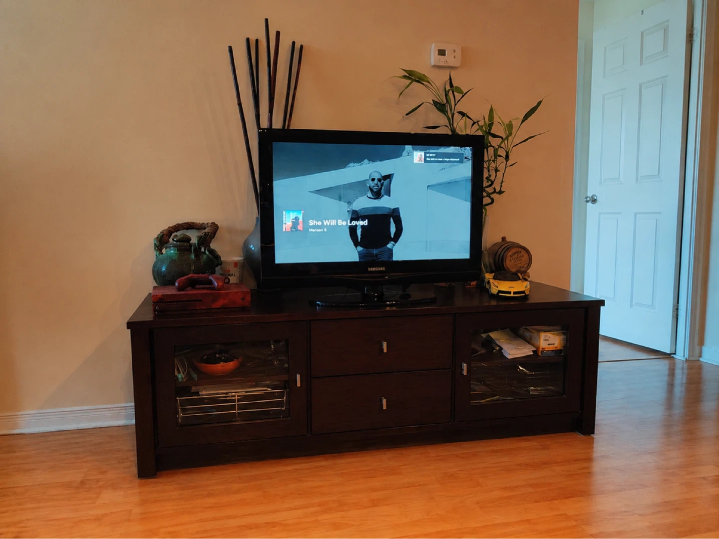Dark Wood TV Stand - photo 2