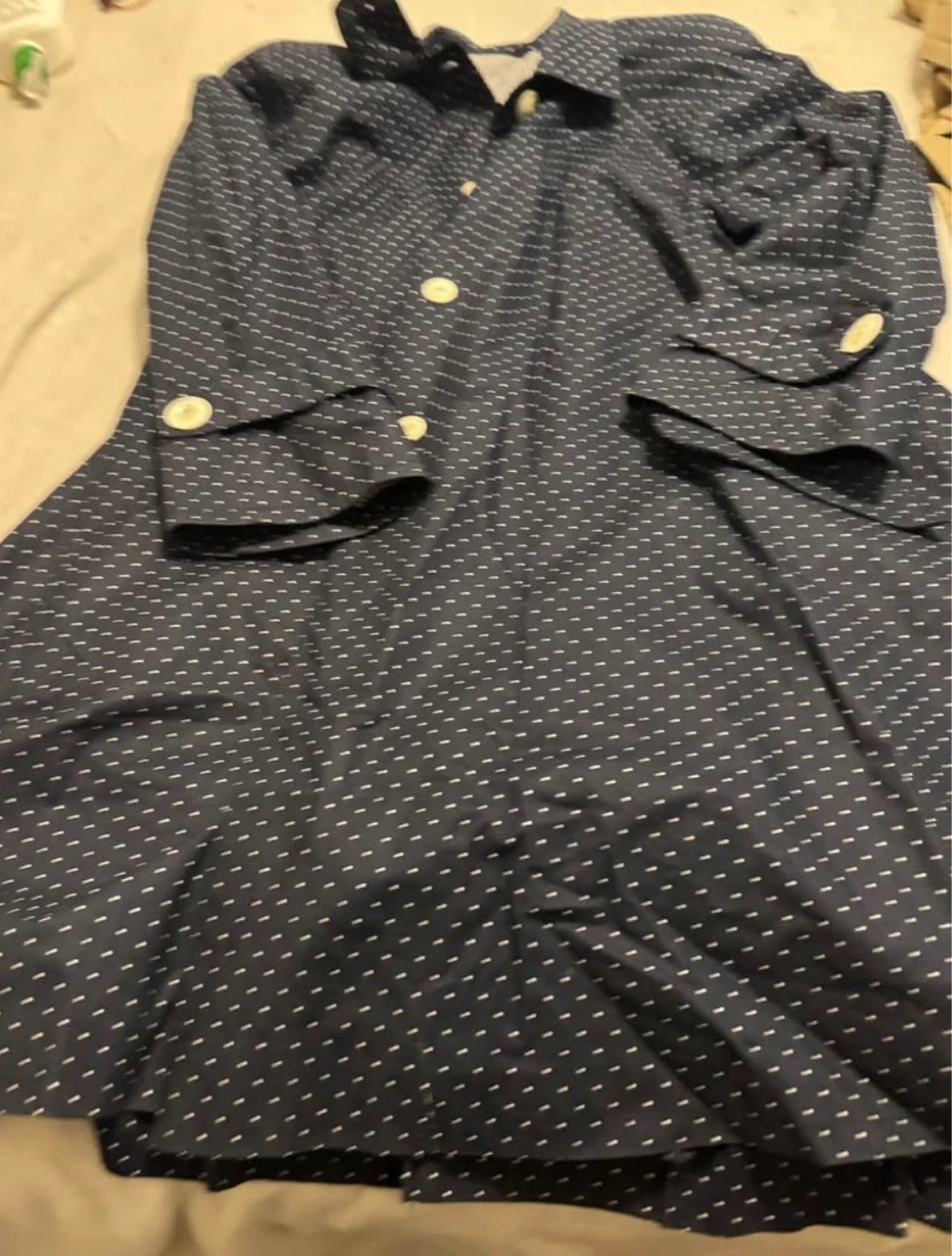Raffinati Navy Polka Dot Dress Size 10 like L/Xl