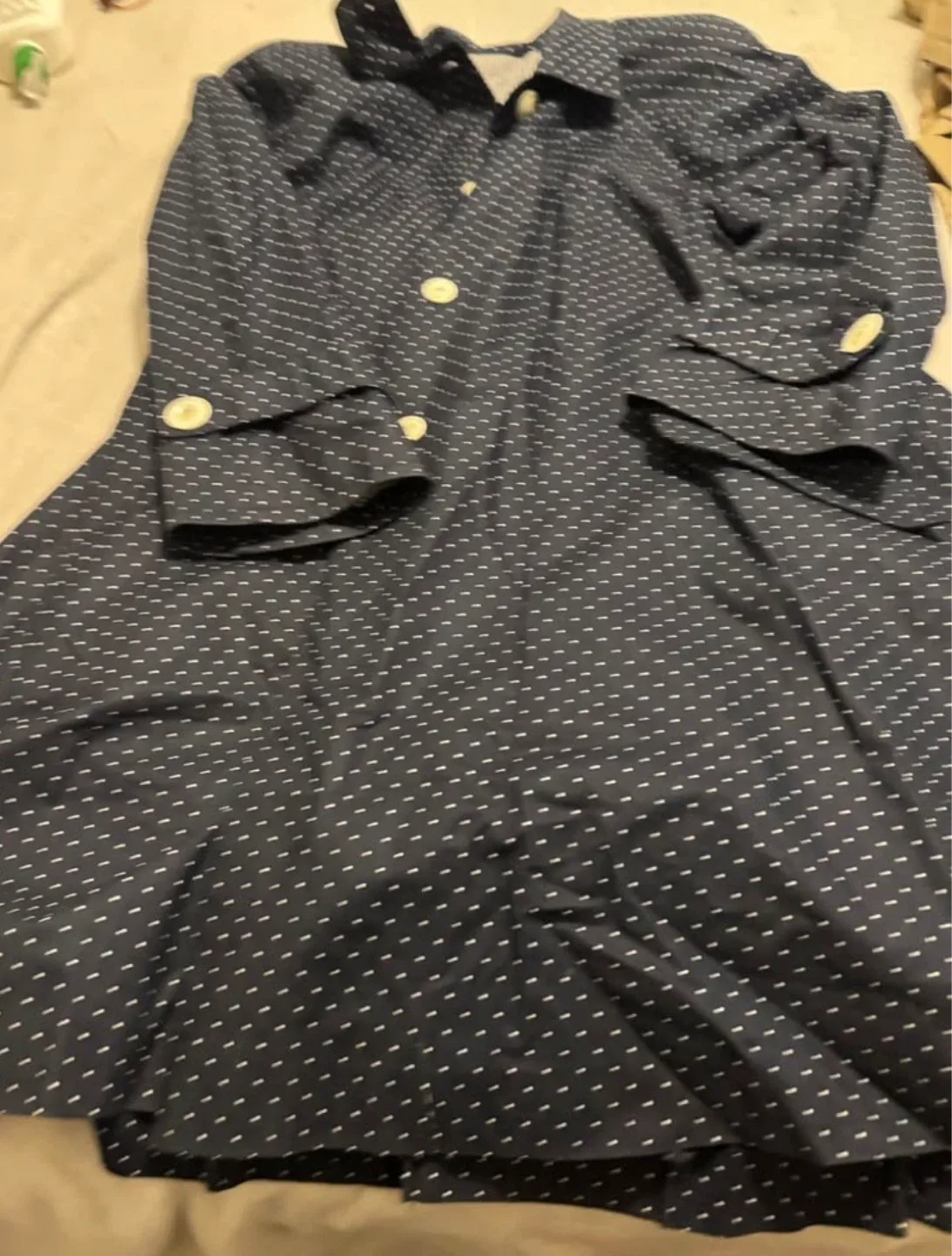 Raffinati Navy Polka Dot Dress Size 10 like L/Xl