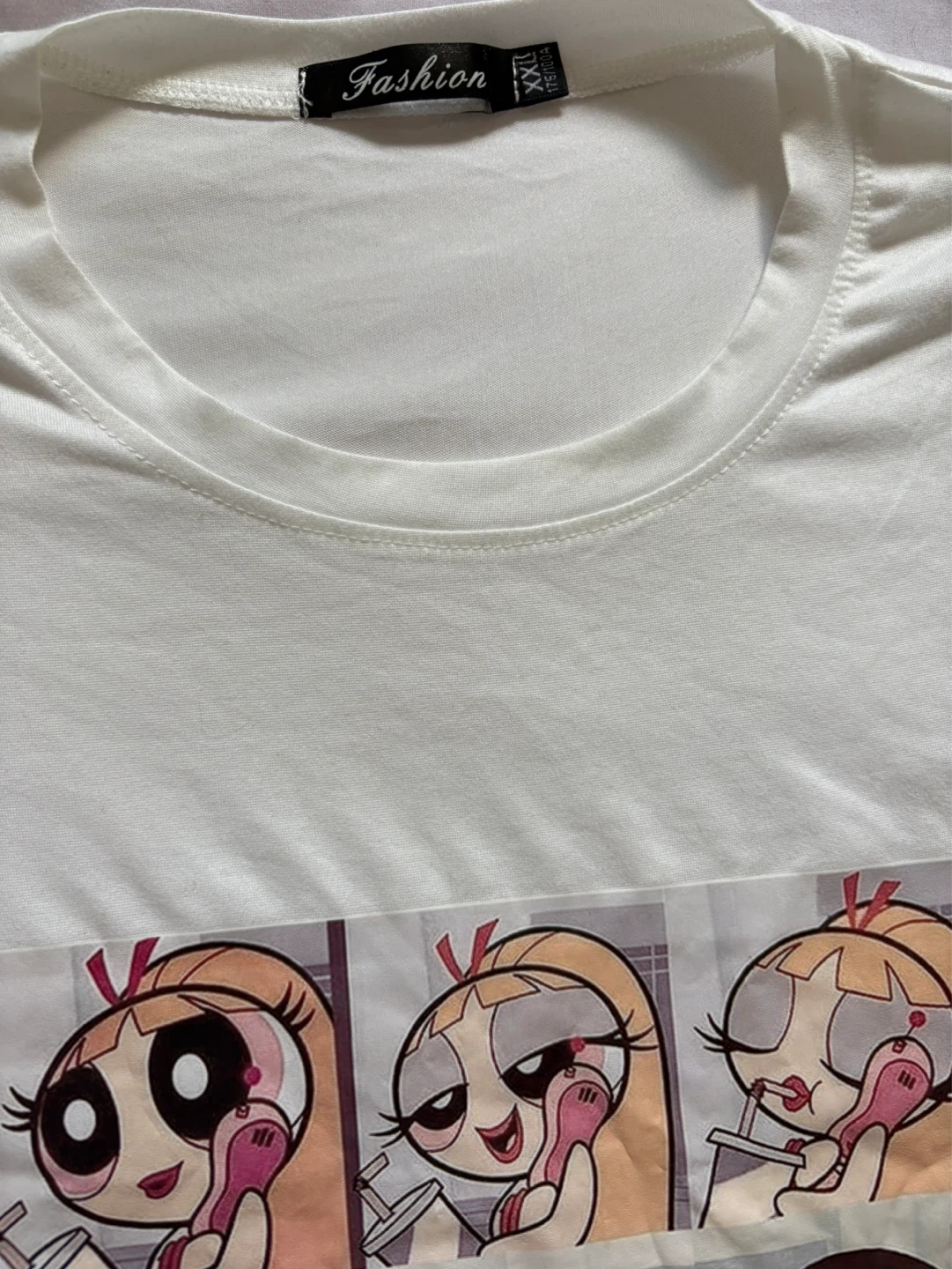 White T-Shirt with Cartoon & Corpse Bride Graphics - photo 3
